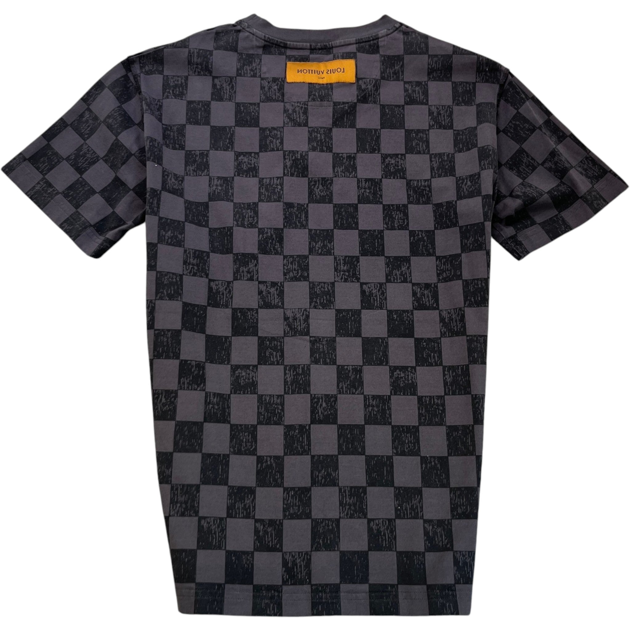 Men's Damier Piqué T-Shirt Grey Size M