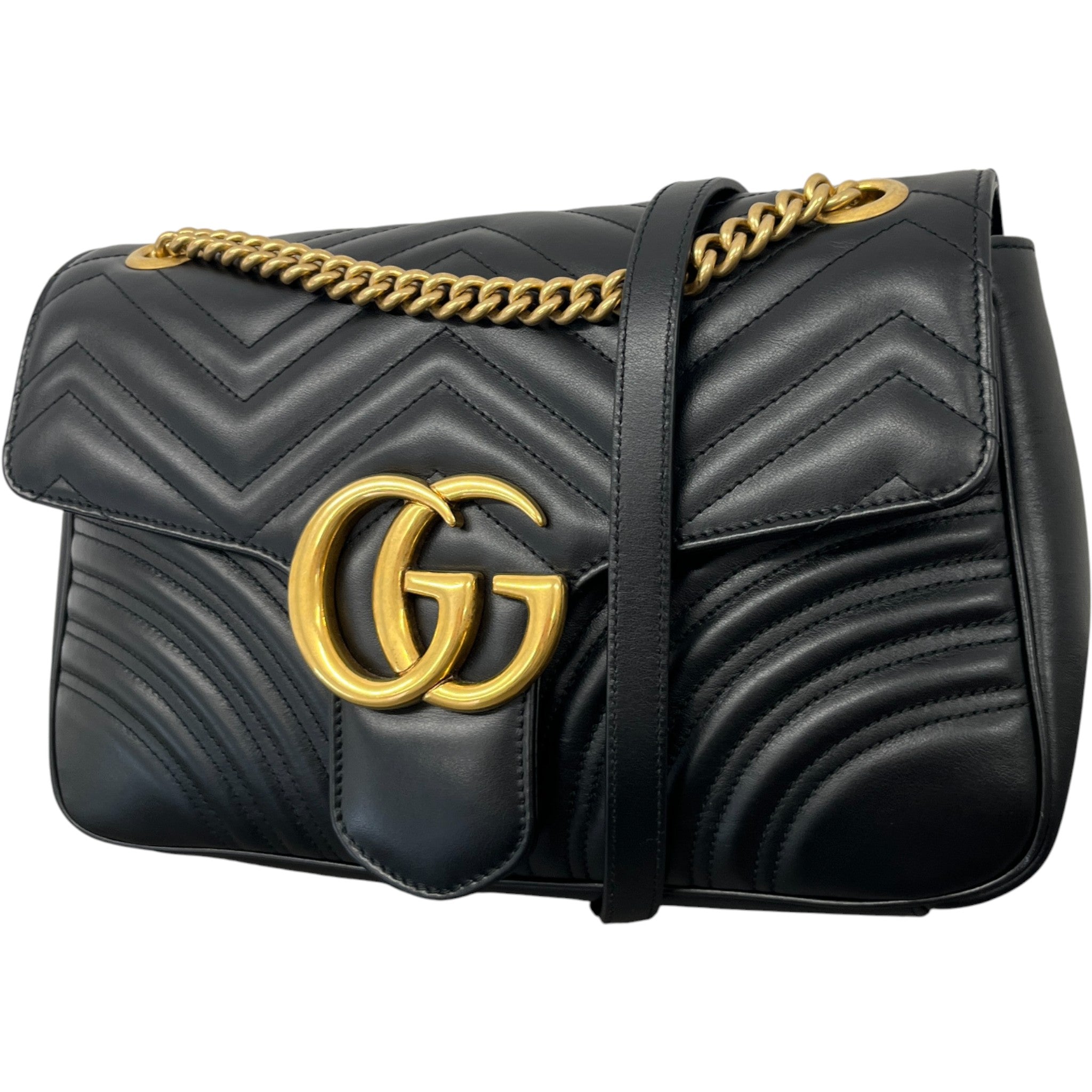 Women's Gg Marmont Medium Handbag Black