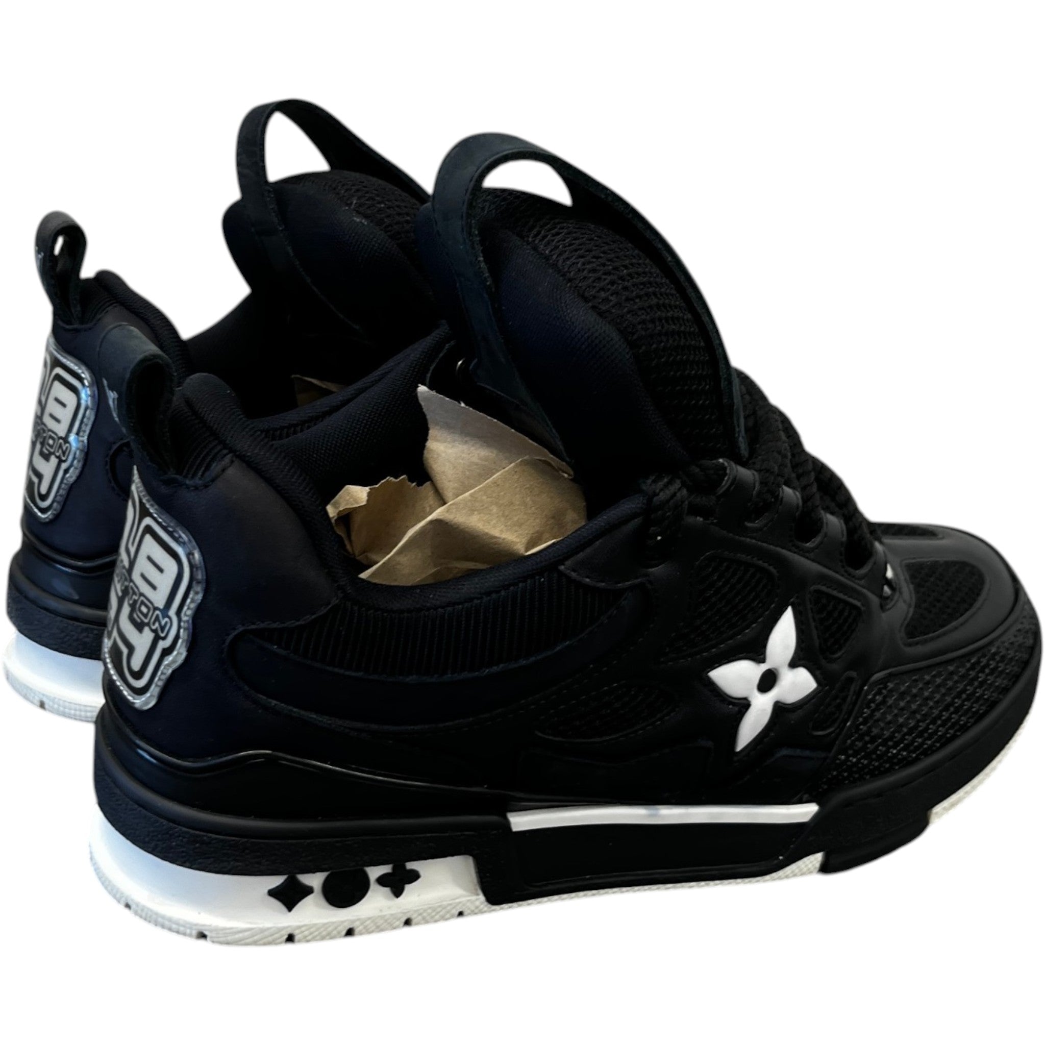 Men's Lv Skate Low Trainers Black Size EU 39.5 / UK 5.5