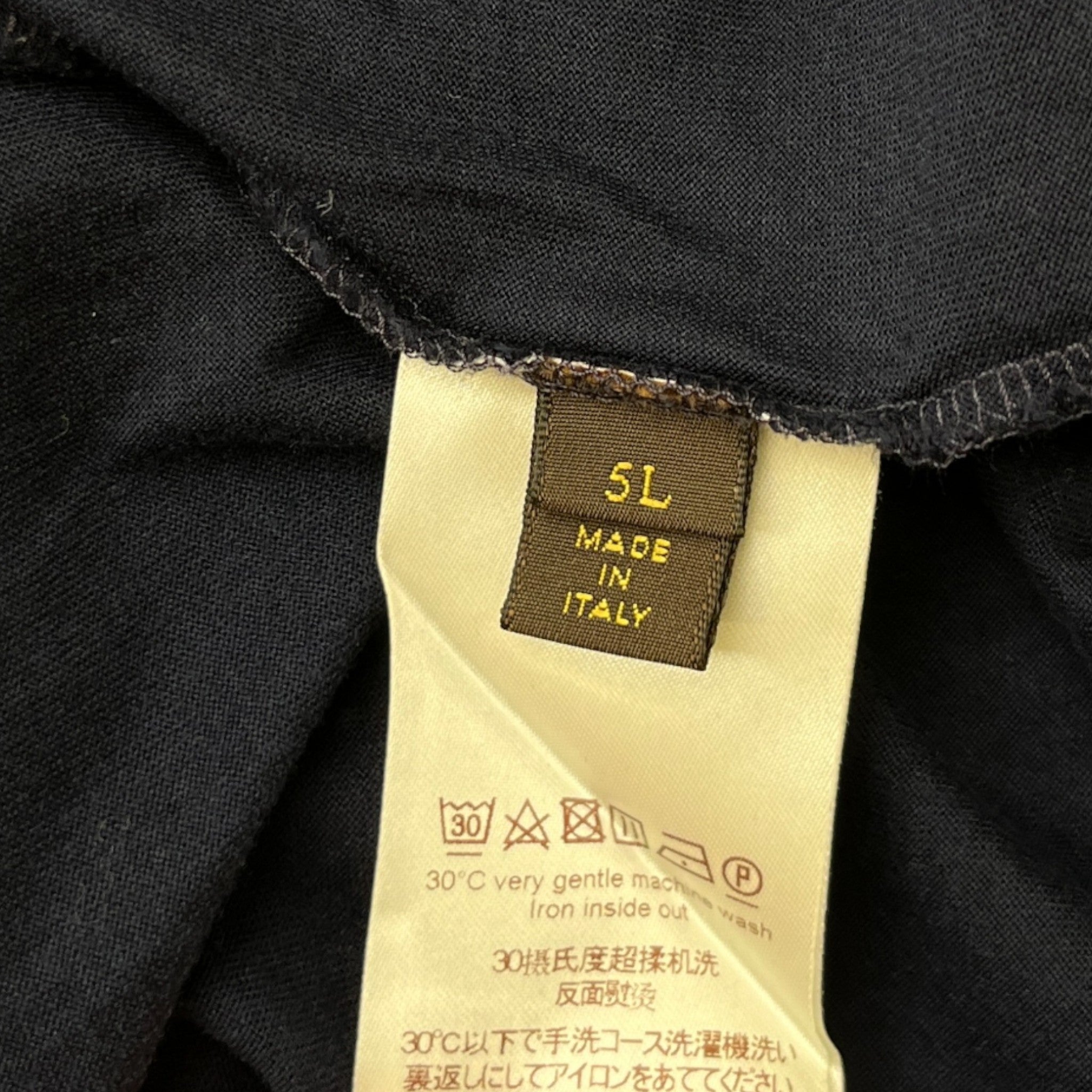 Men's Embroidered Logo T-Shirt Navy Size 5XL