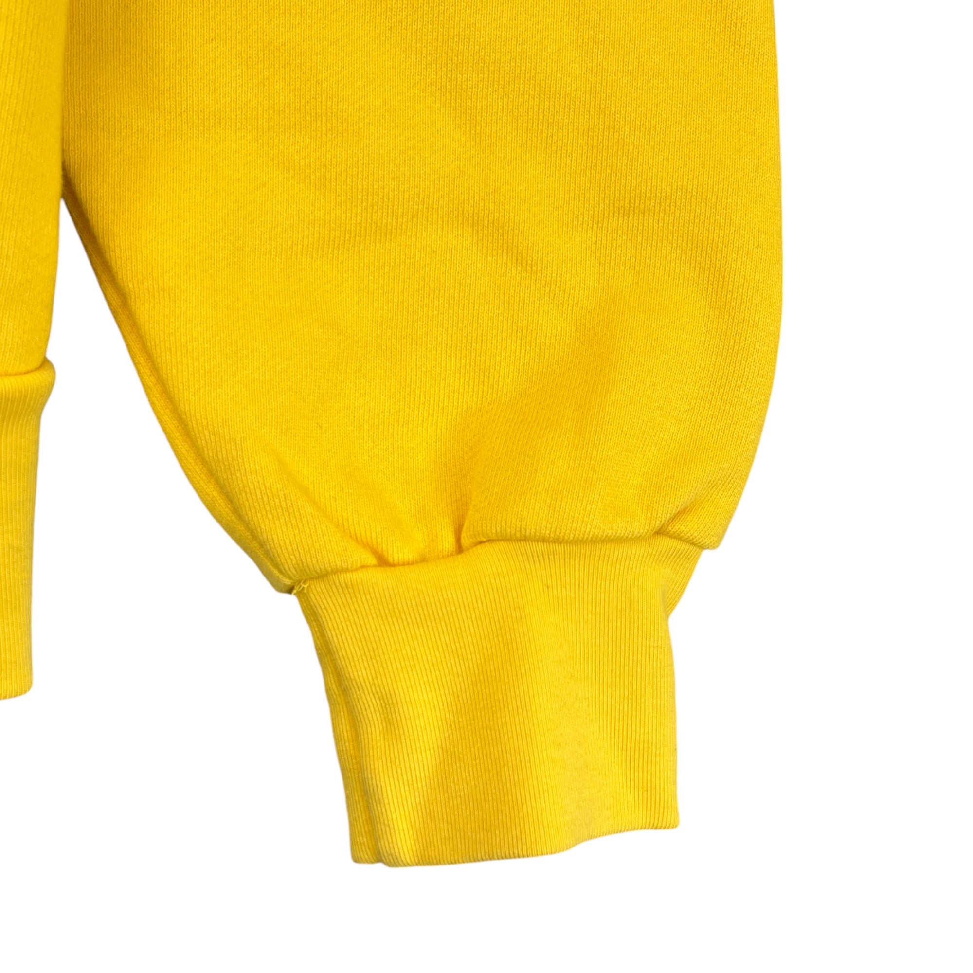 Men's Embroidered Logo Print Jumper Yellow Size M