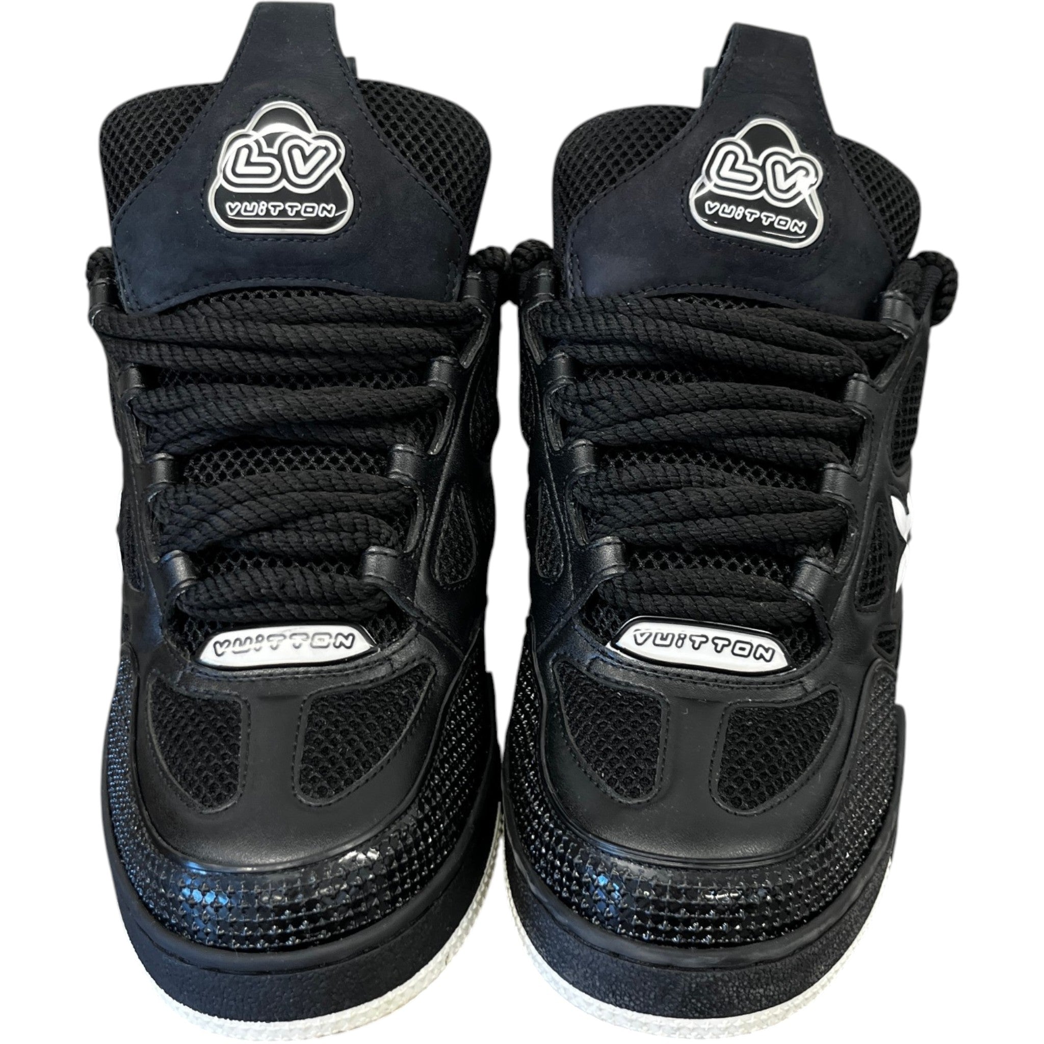 Men's Lv Skate Low Trainers Black Size EU 39.5 / UK 5.5