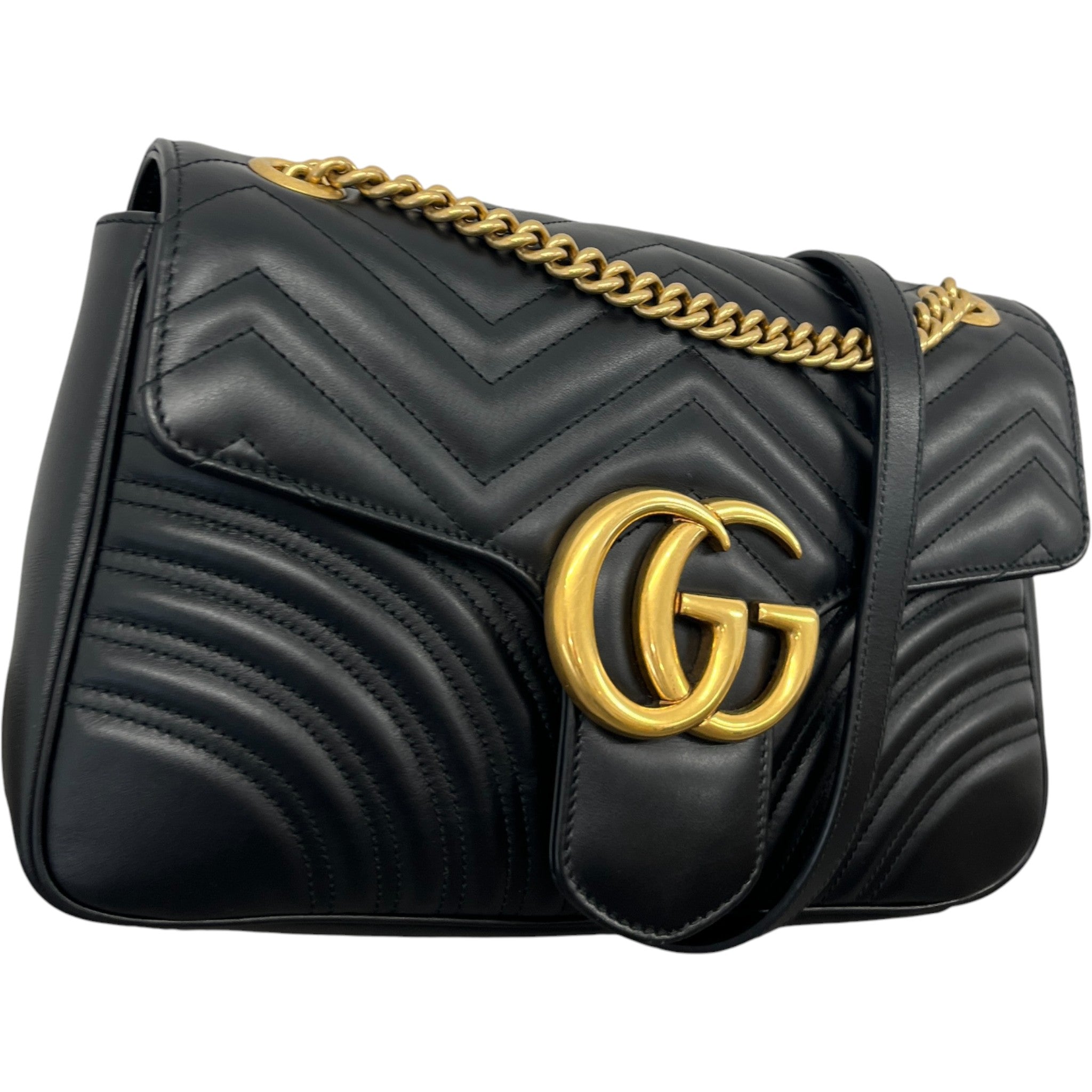 Women's Gg Marmont Medium Handbag Black