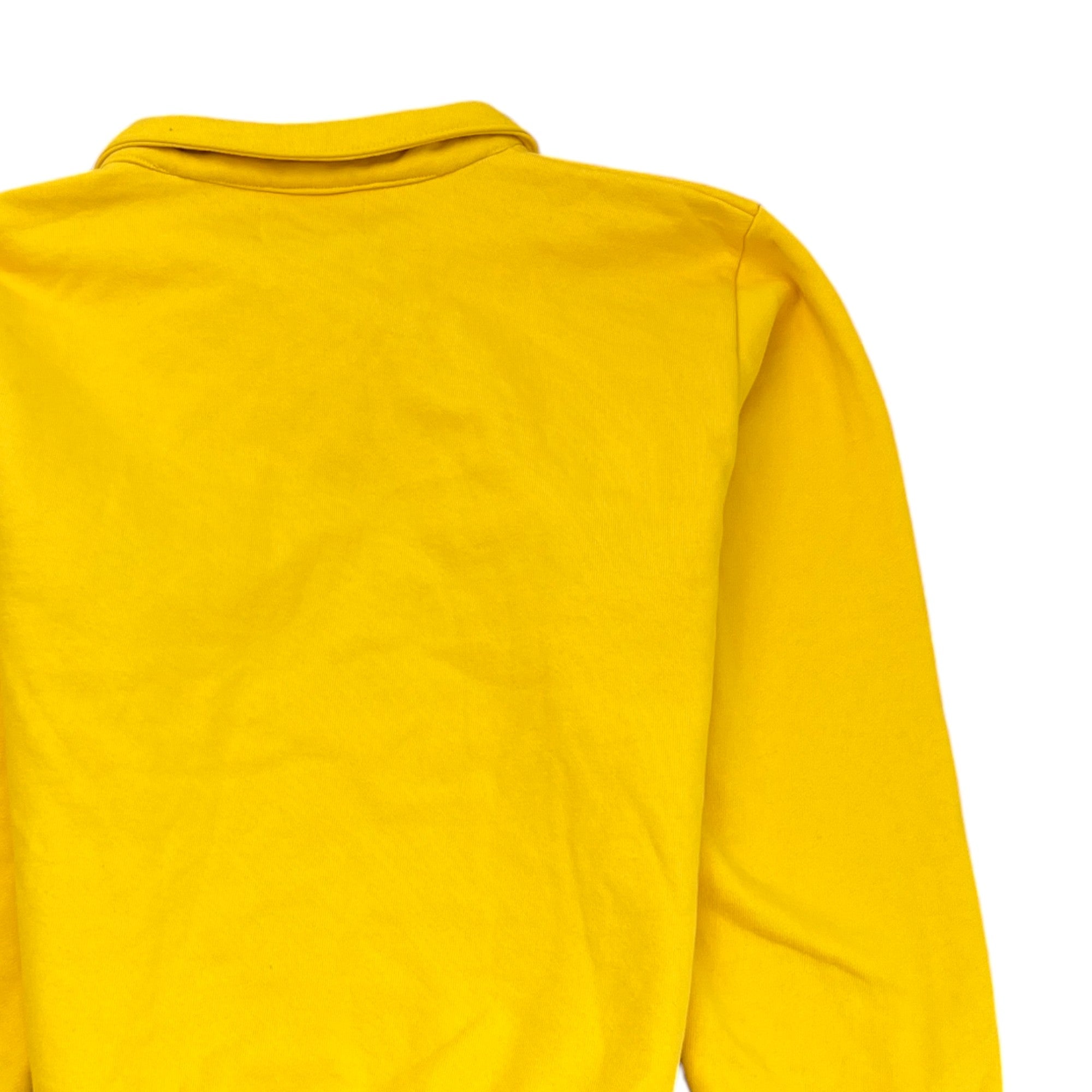 Men's Embroidered Logo Print Jumper Yellow Size M