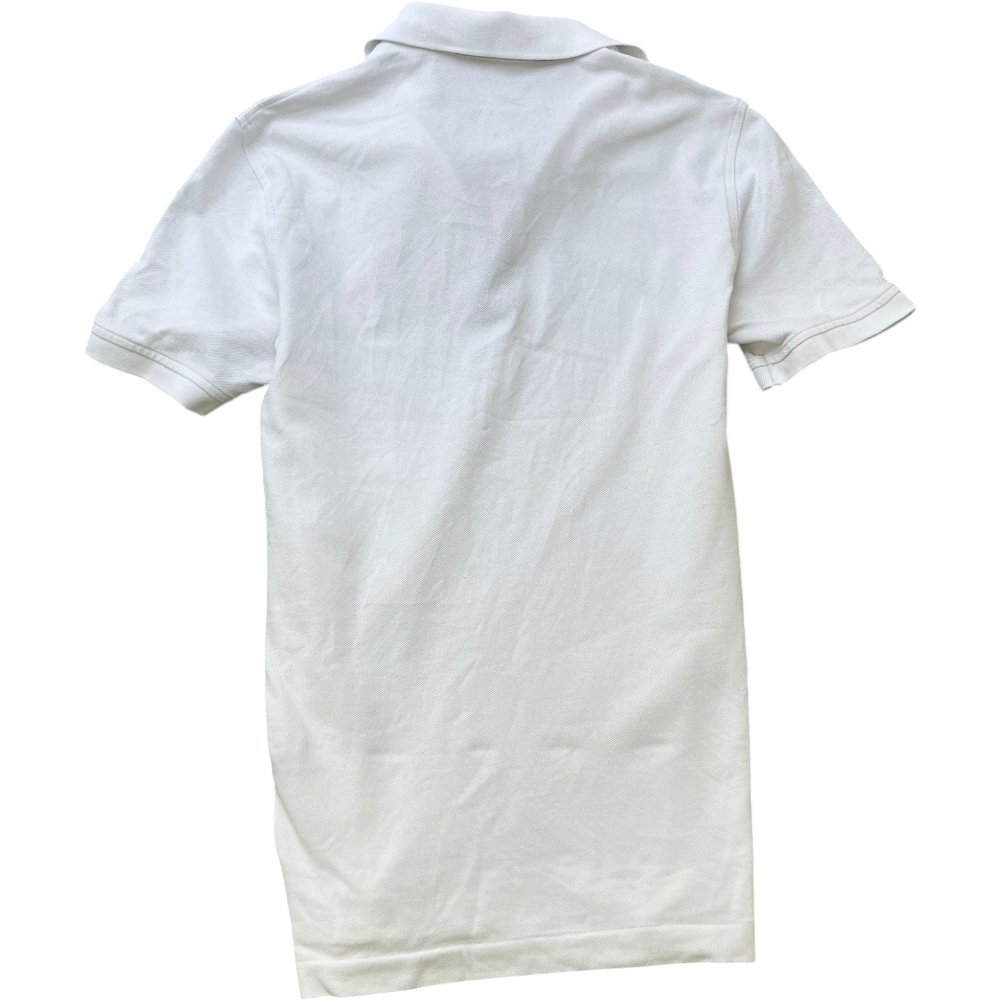 Men's Embroidered Logo Polo Shirt White Size S