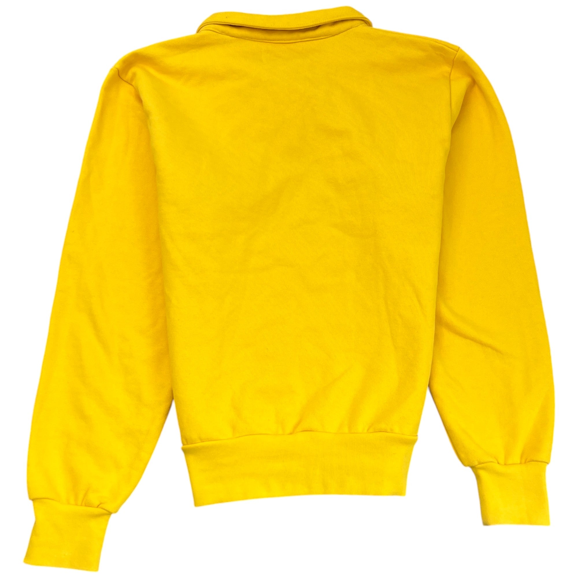 Men's Embroidered Logo Print Jumper Yellow Size M