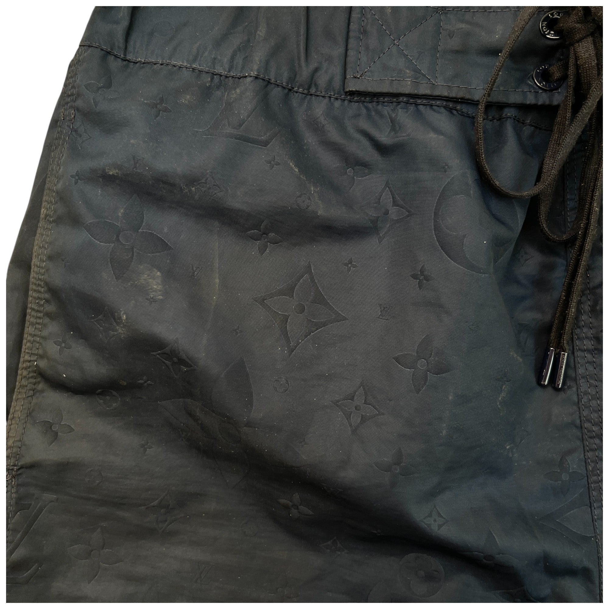 Men's Monogram 3D Pocket Swim Shorts Navy Size L