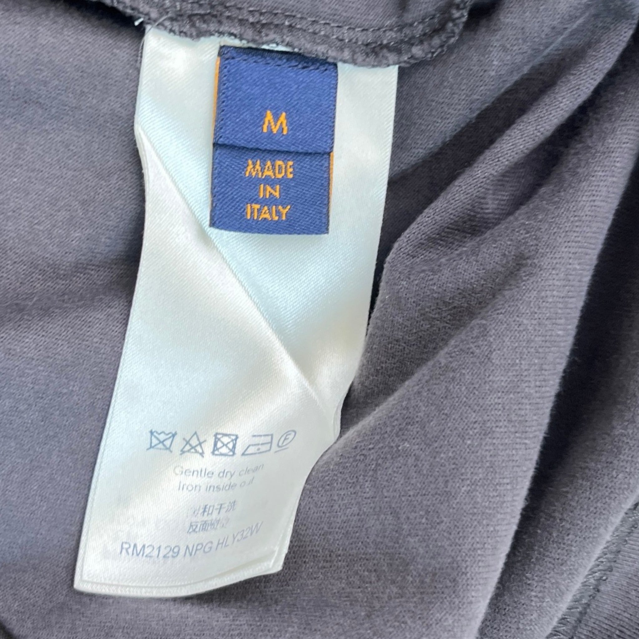 Men's Damier Piqué T-Shirt Grey Size M