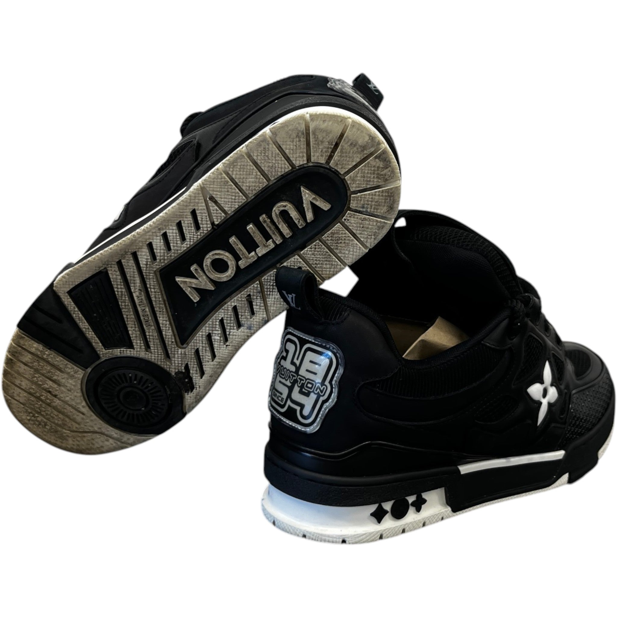 Men's Lv Skate Low Trainers Black Size EU 39.5 / UK 5.5