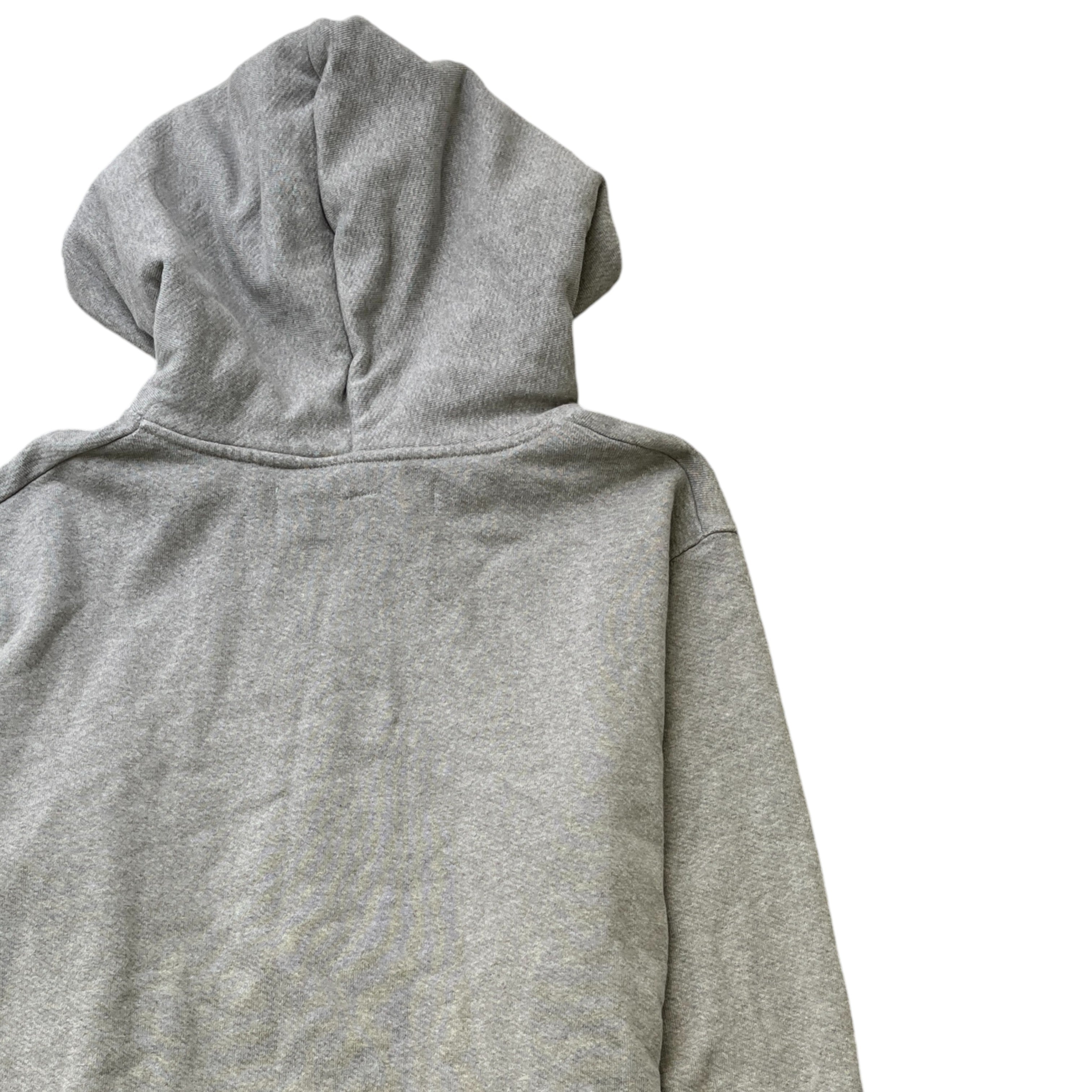 Men's Logo Print Hoodie Grey Size XL