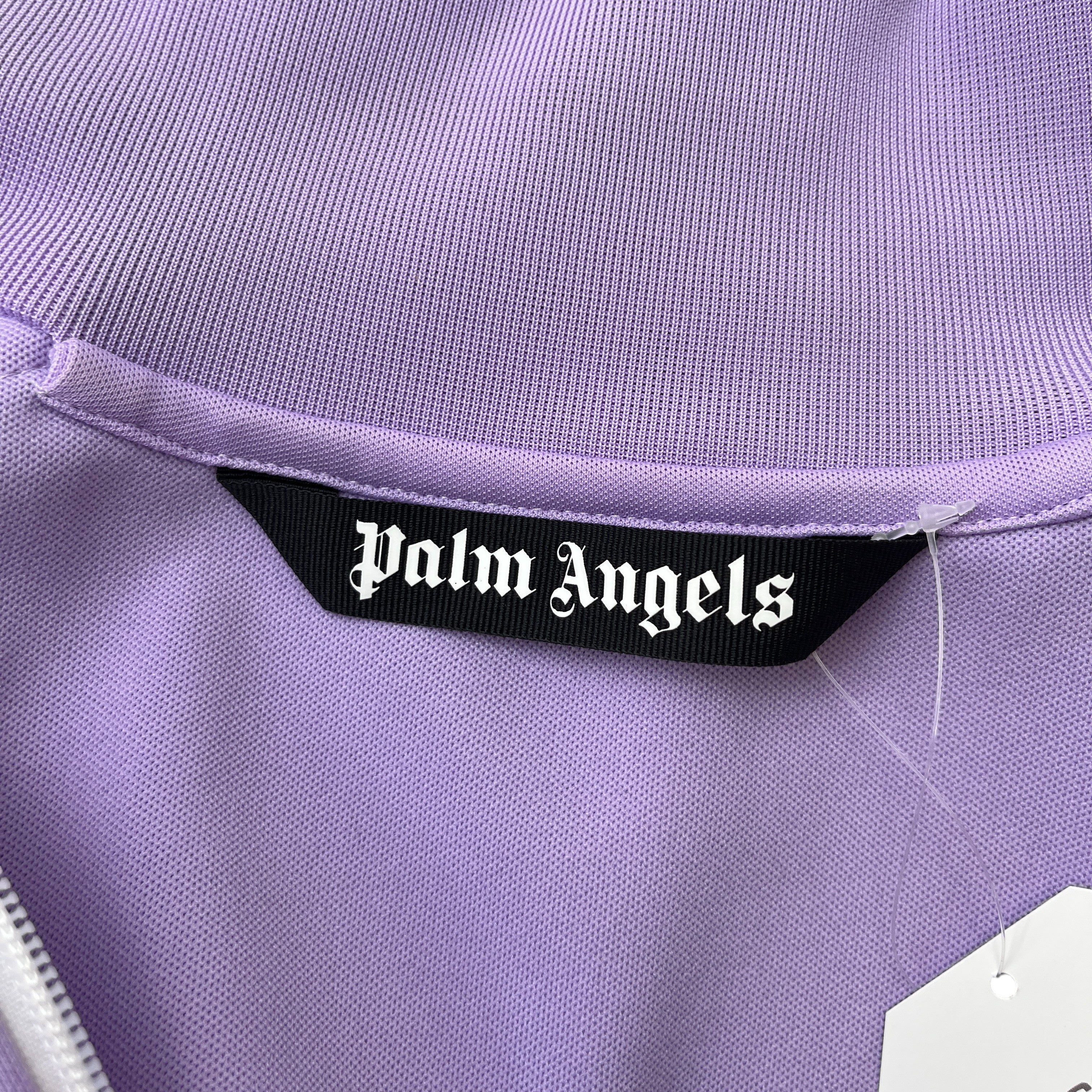 Men's Stripe Logo Track Jacket Purple Size L