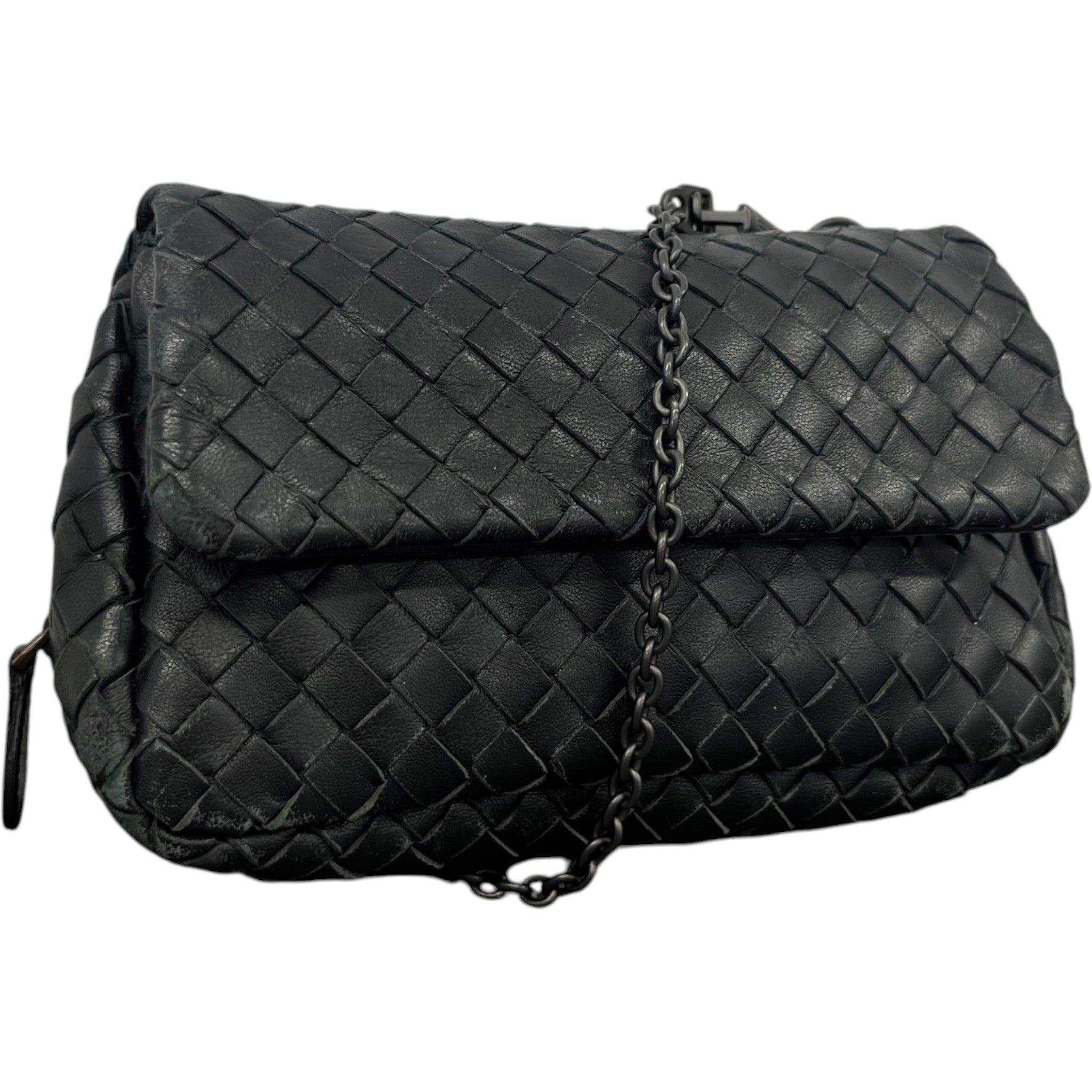Women's Intrecciato Woven Olimpia Bag Black