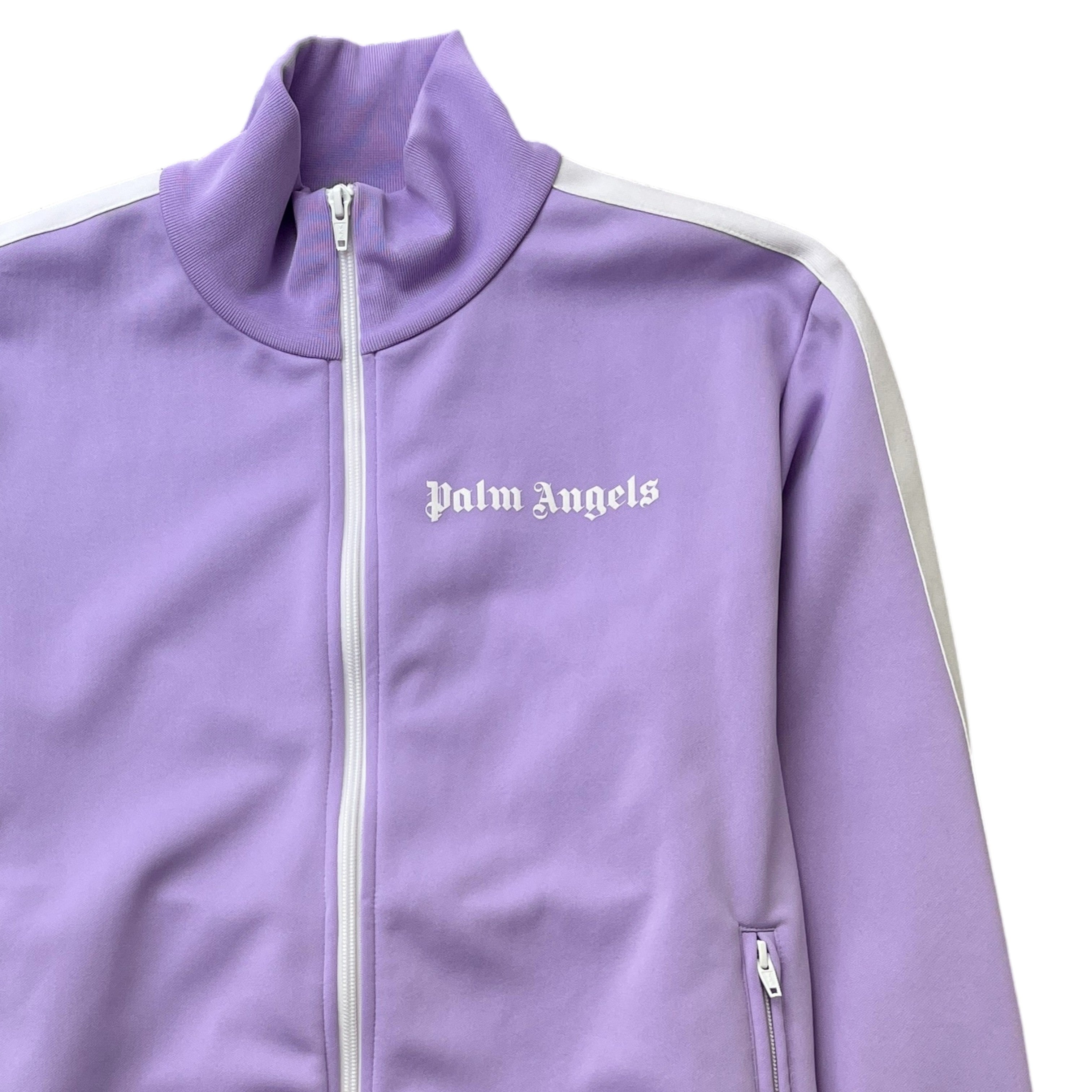 Men's Stripe Logo Track Jacket Purple Size L