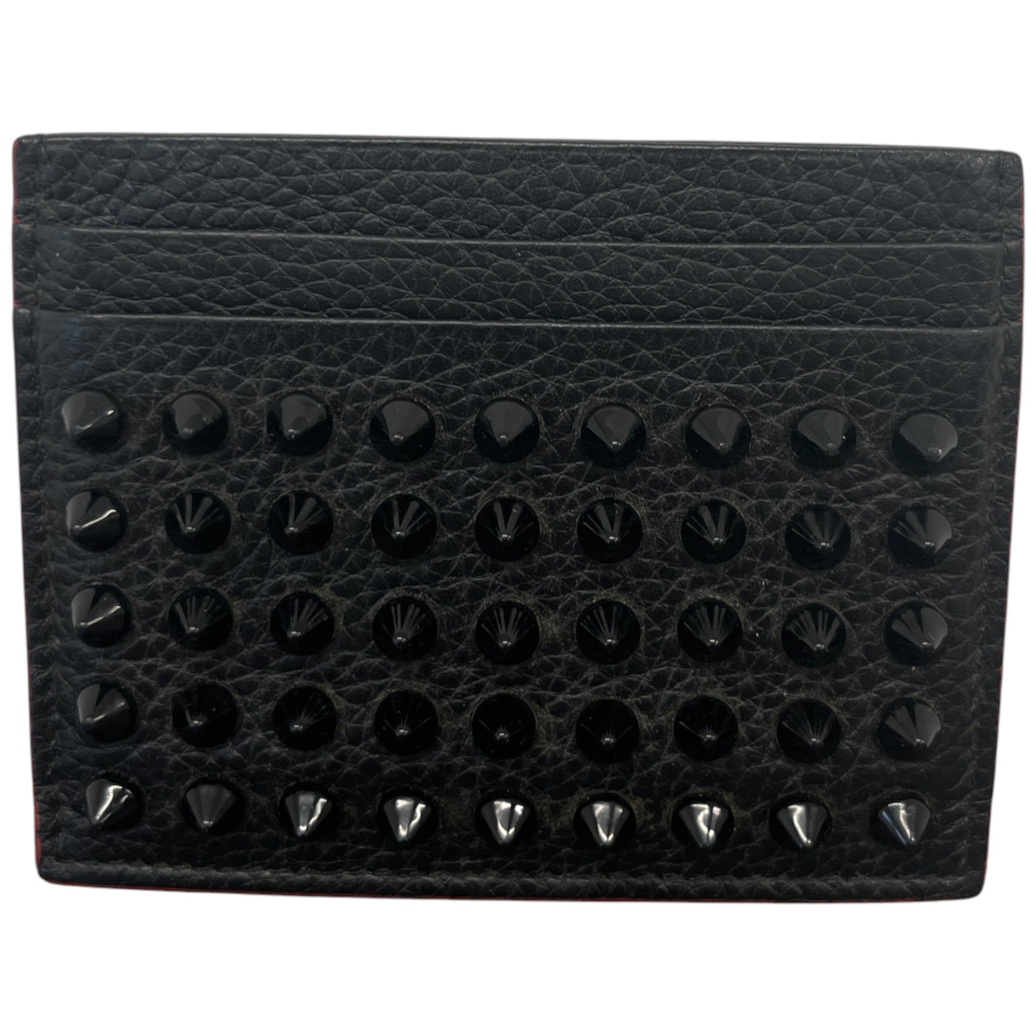 Spike Embellished Card Holder Black