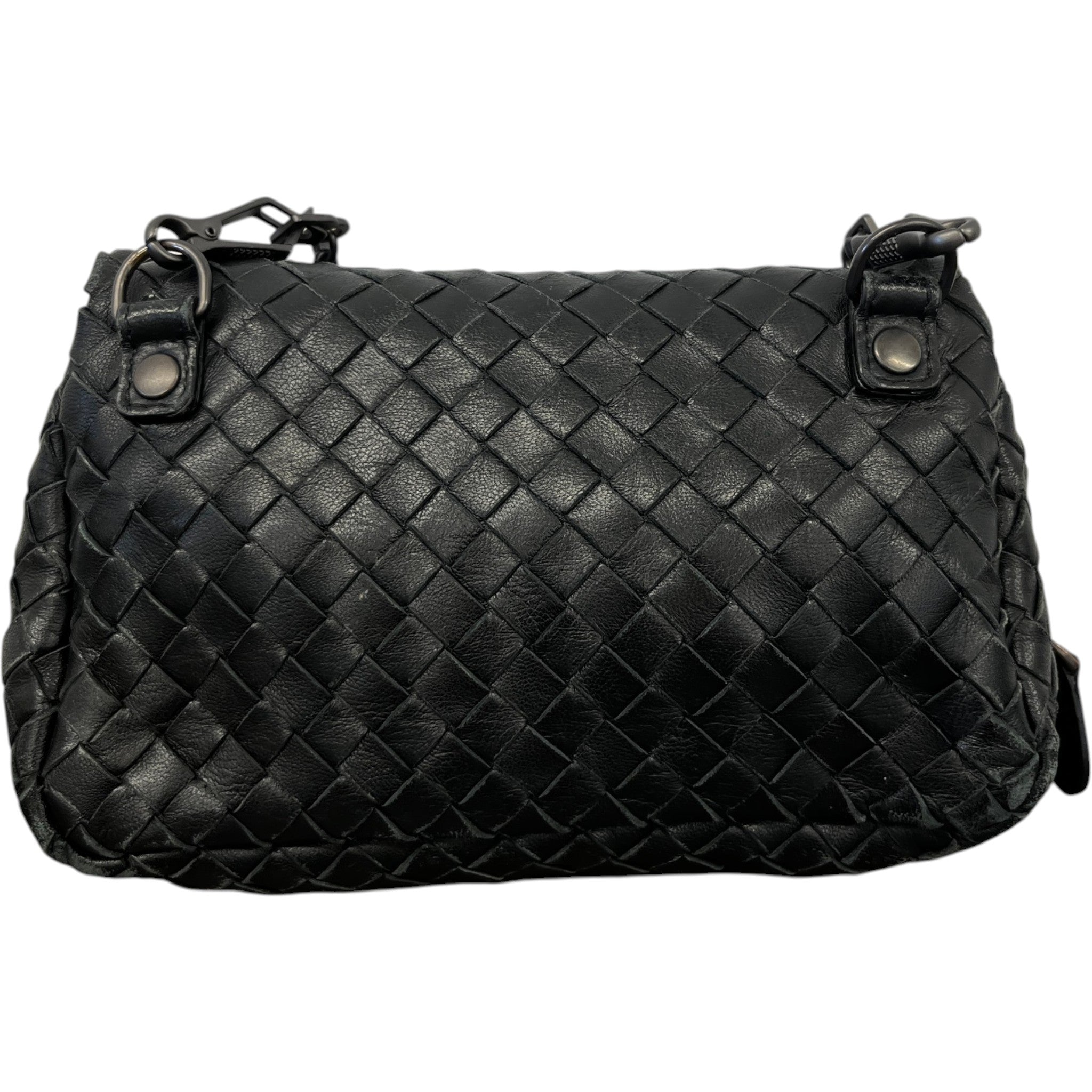 Women's Intrecciato Woven Olimpia Bag Black