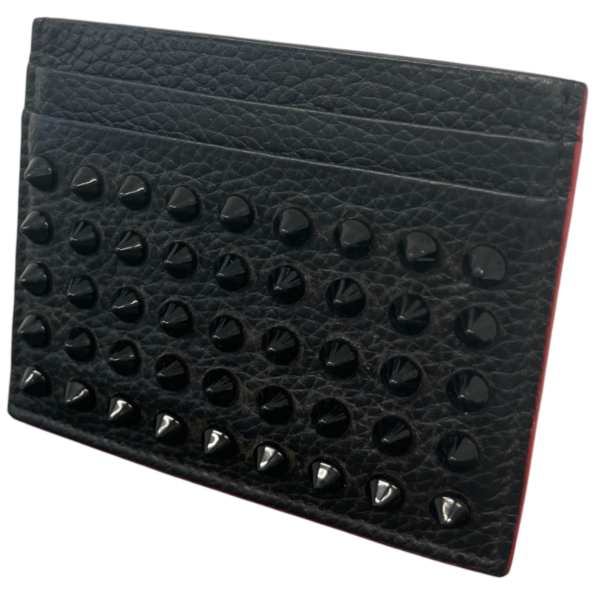 Spike Embellished Card Holder Black