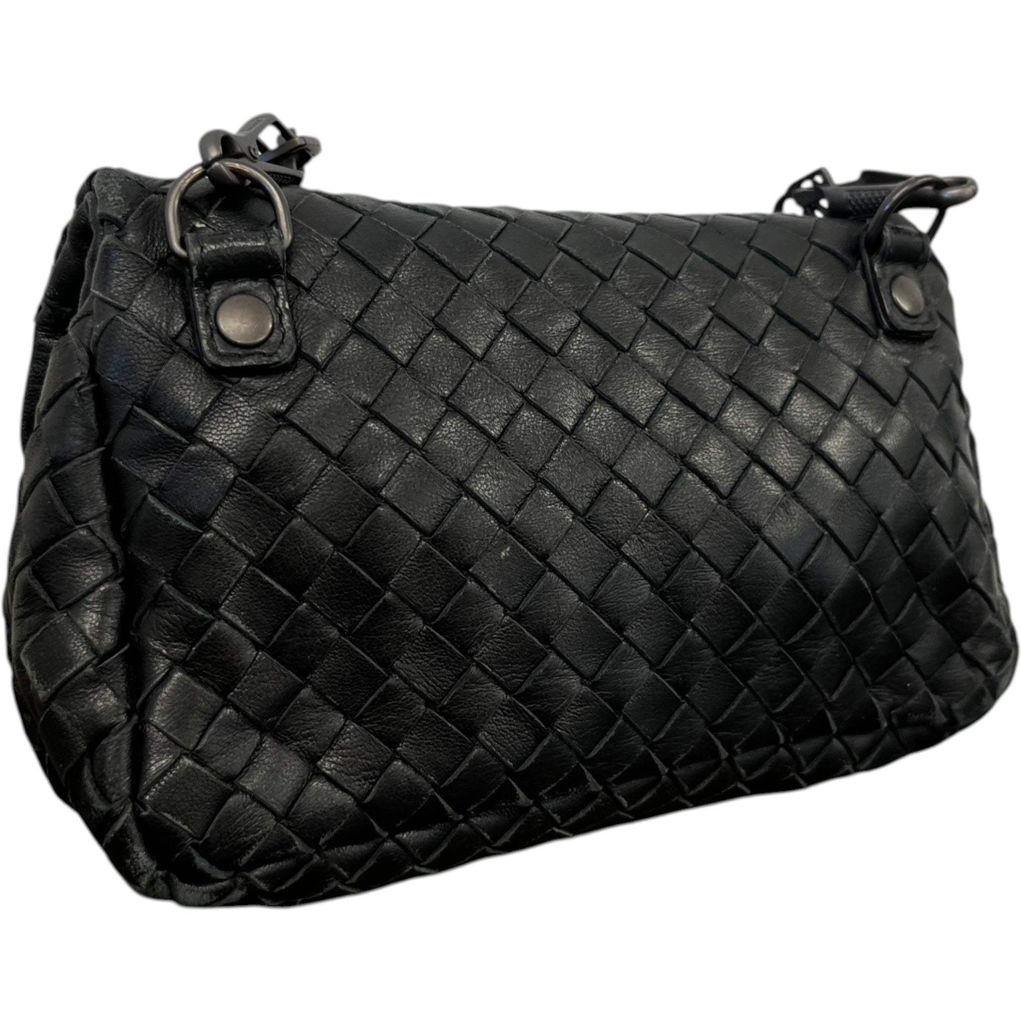 Women's Intrecciato Woven Olimpia Bag Black