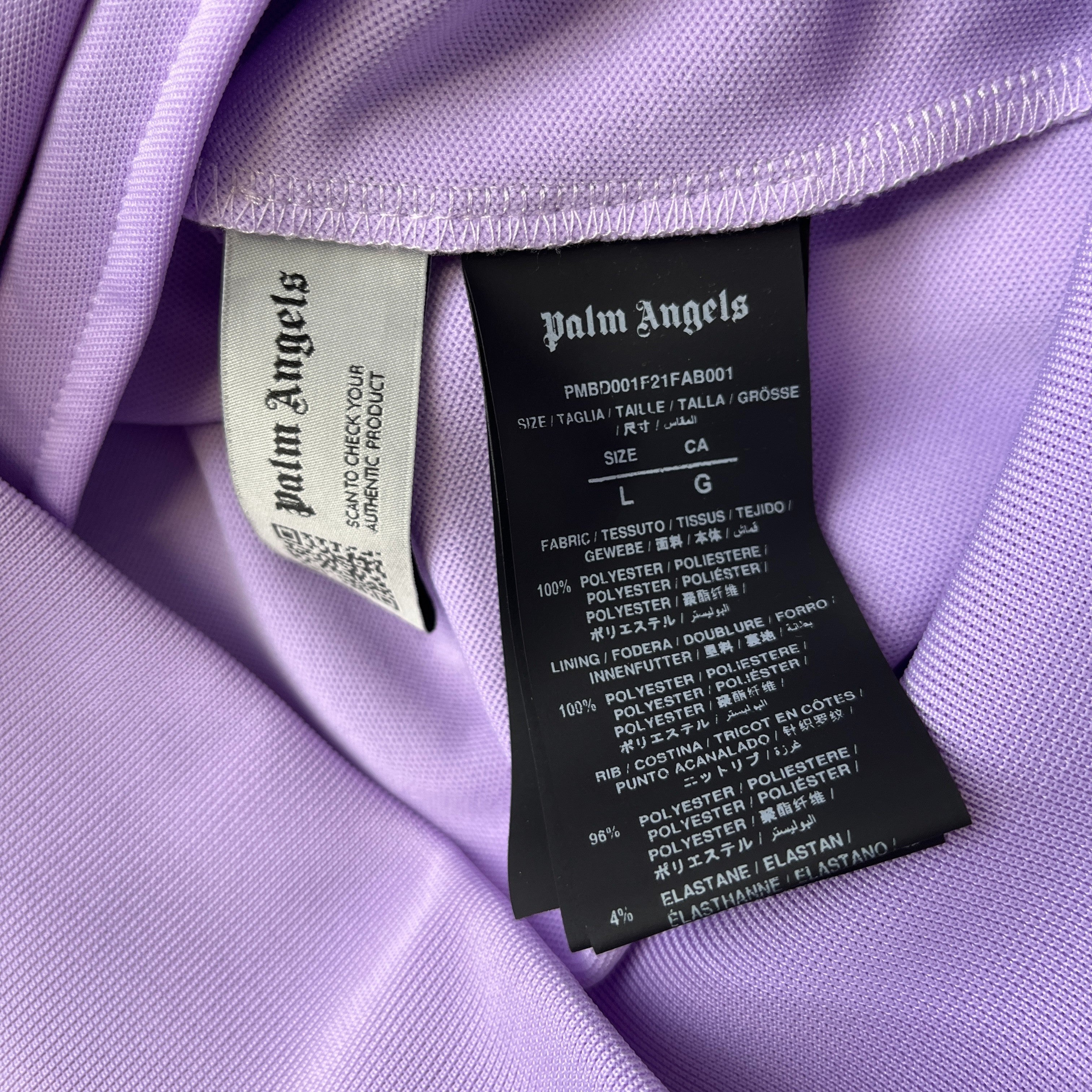 Men's Stripe Logo Track Jacket Purple Size L