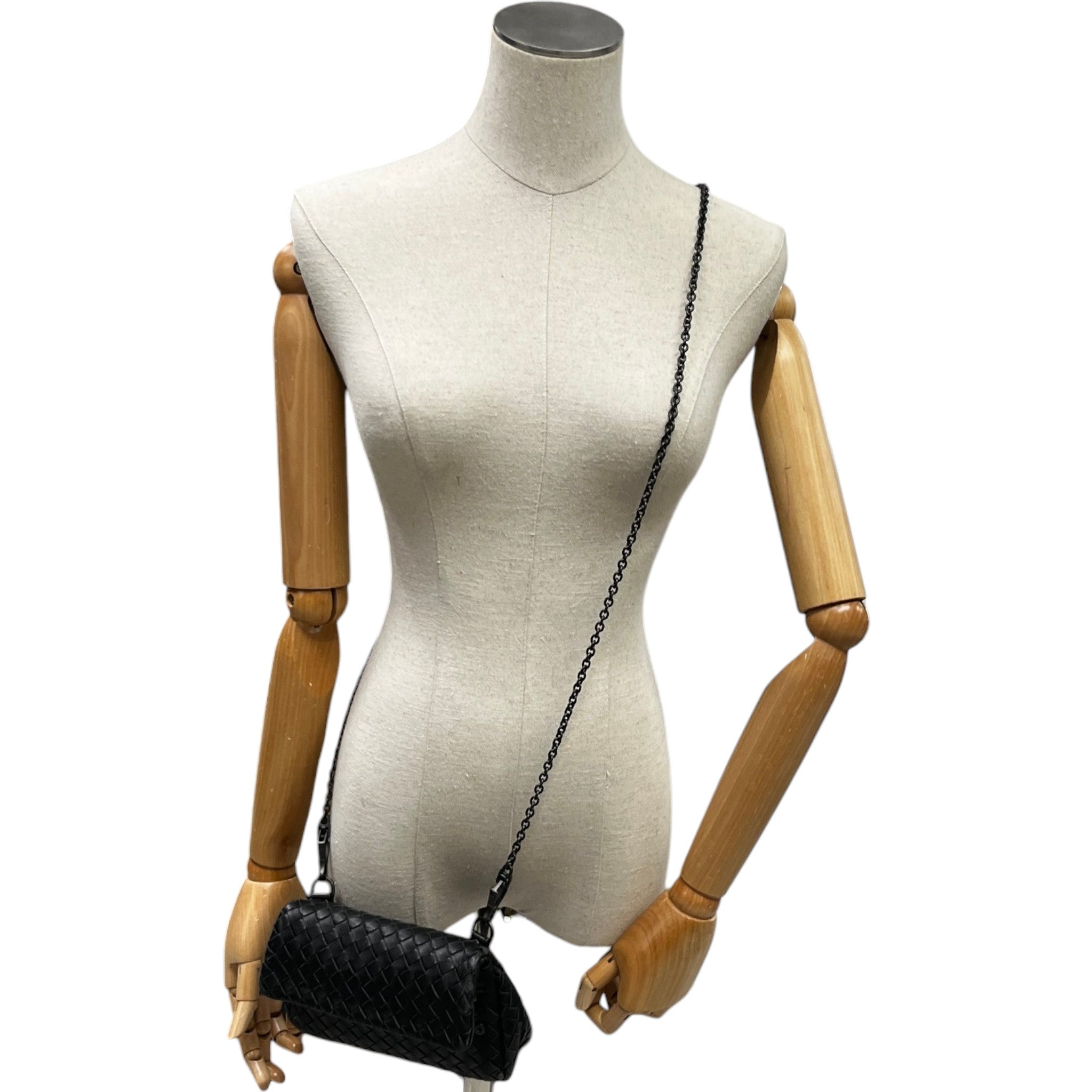 Women's Intrecciato Woven Olimpia Bag Black