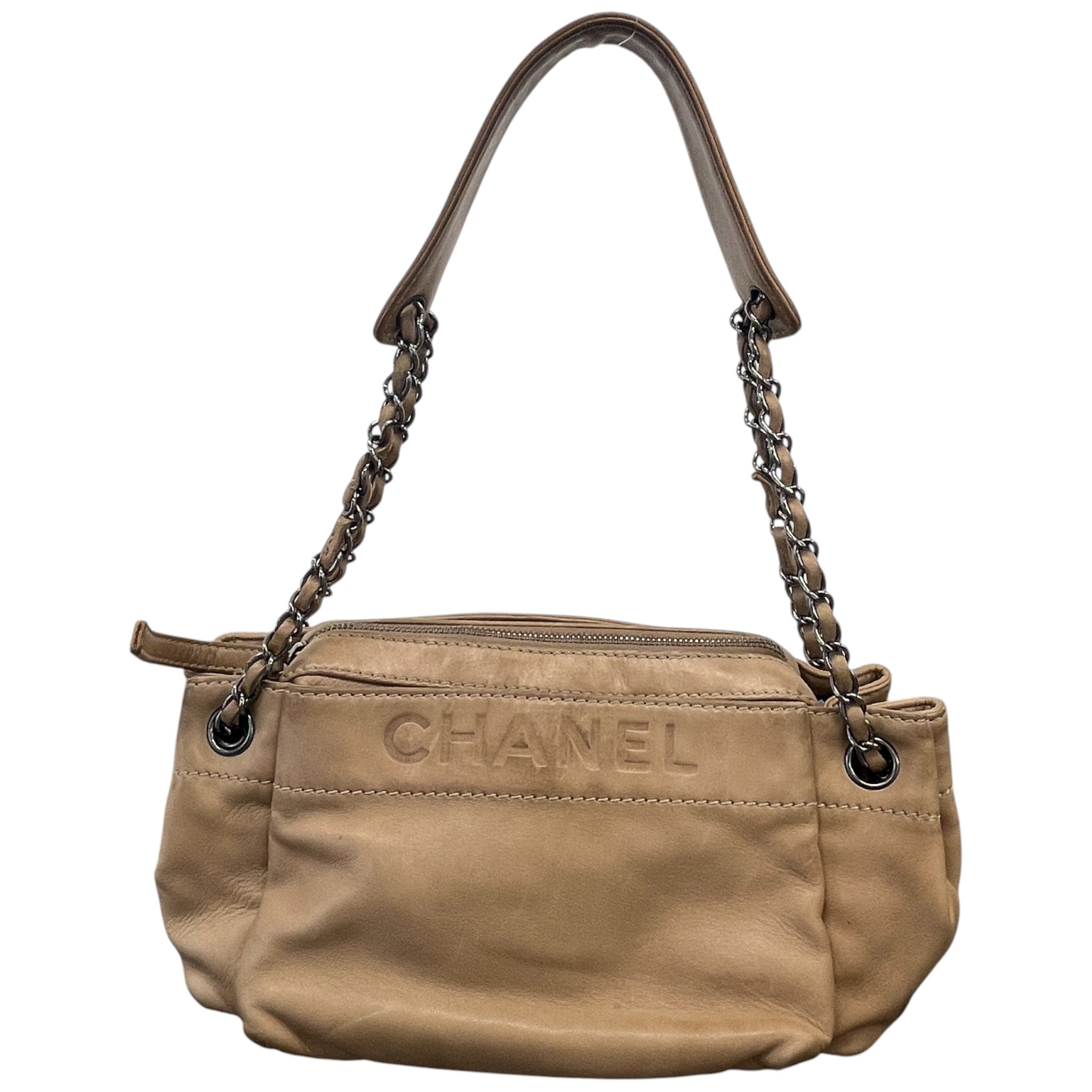 Women's Lax Accordion Handbag Beige