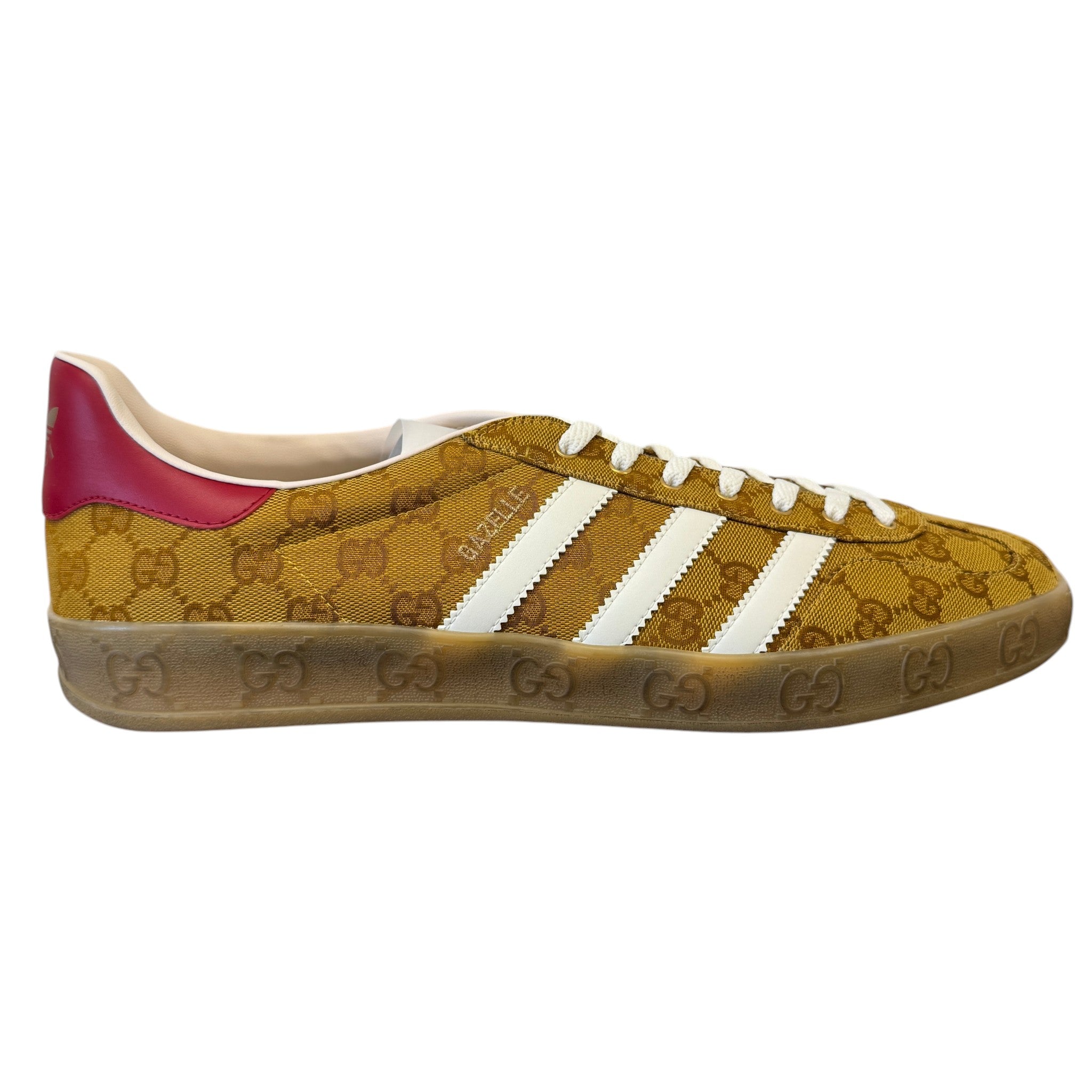 Men's X Adidas Gazelle Gg Monogram Low Trainers Beige Size EU 48 / UK 14