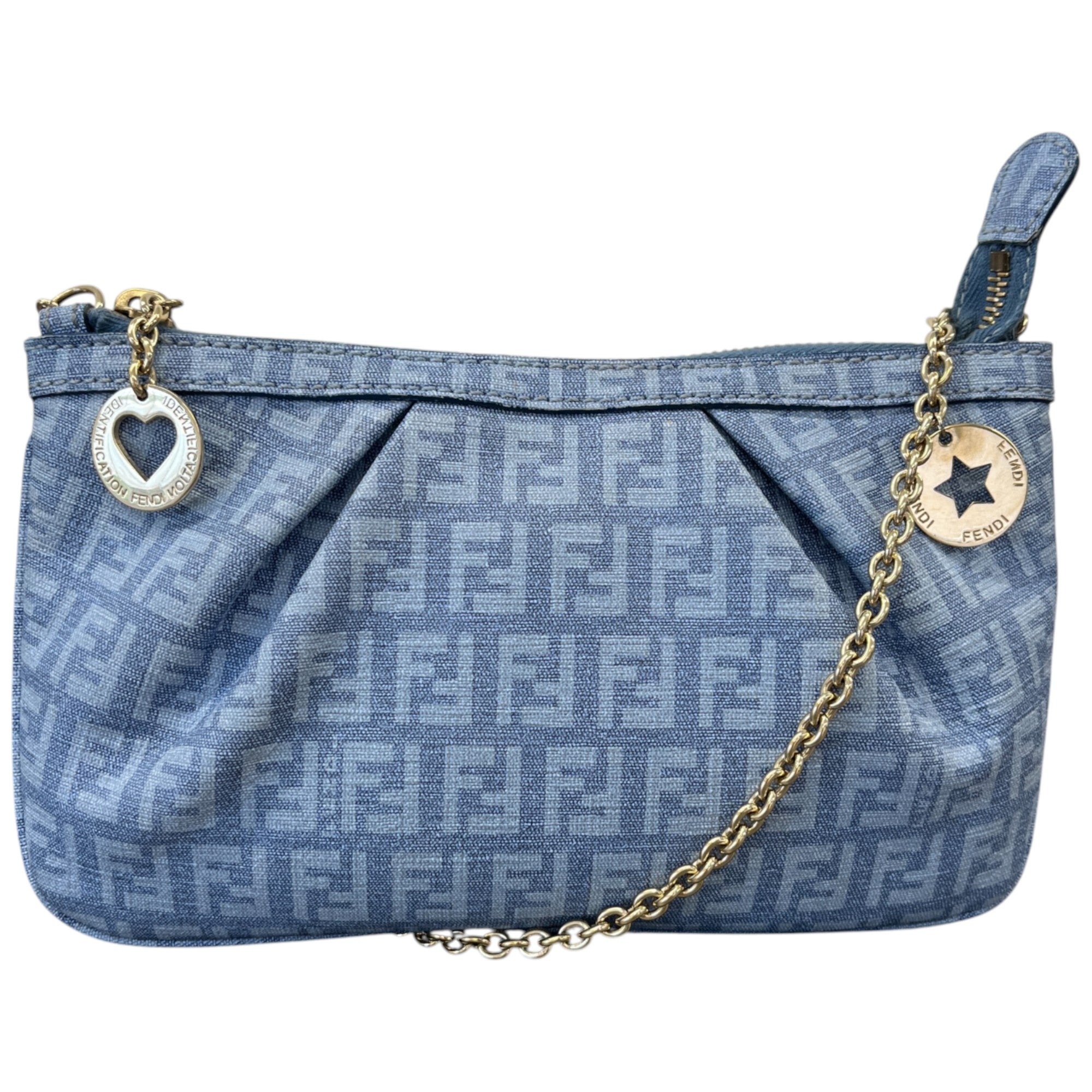 Women's Ff Zucchino Shoulder Bag Blue