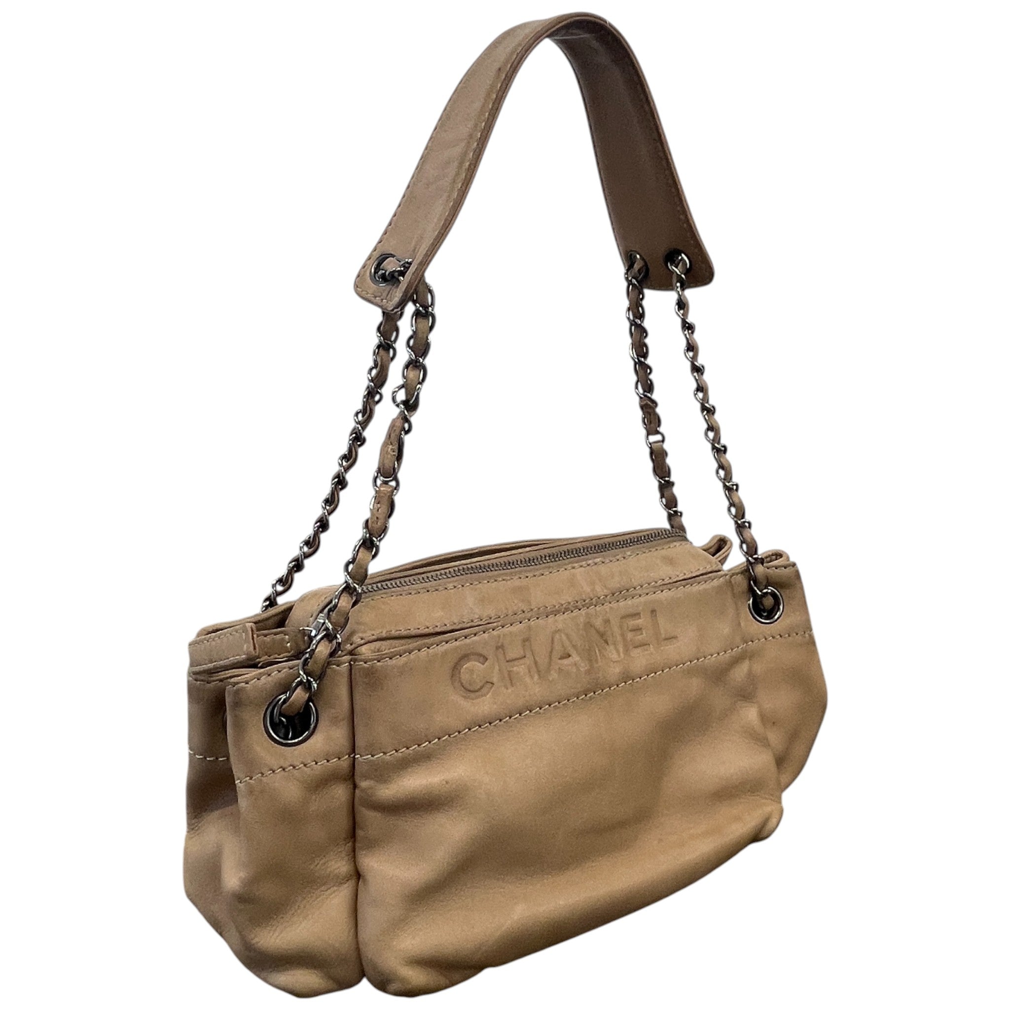 Women's Lax Accordion Handbag Beige