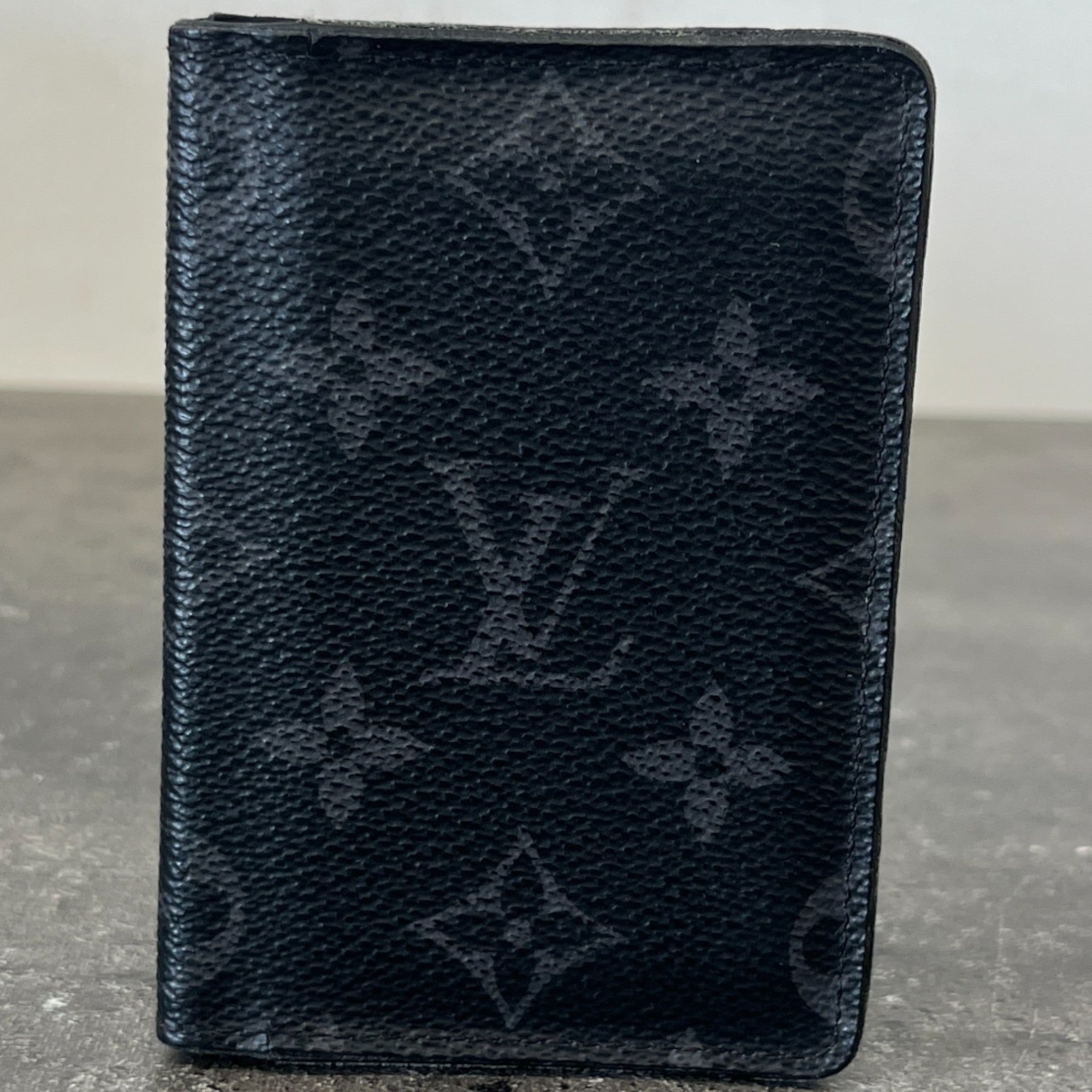 Men's Monogram Pocket Organiser Wallet Black