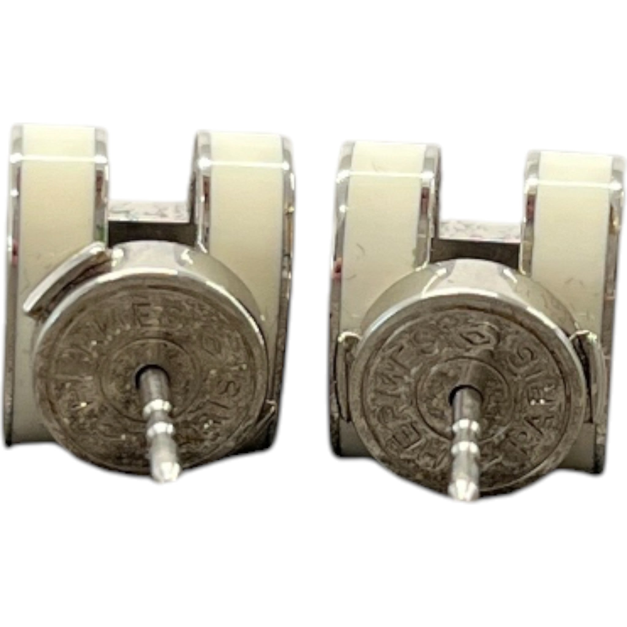 Women's Mini Pop H Earrings Cream