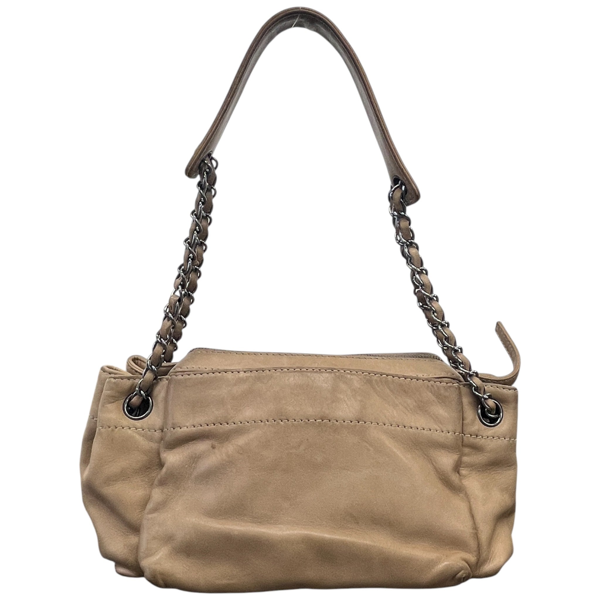 Women's Lax Accordion Handbag Beige