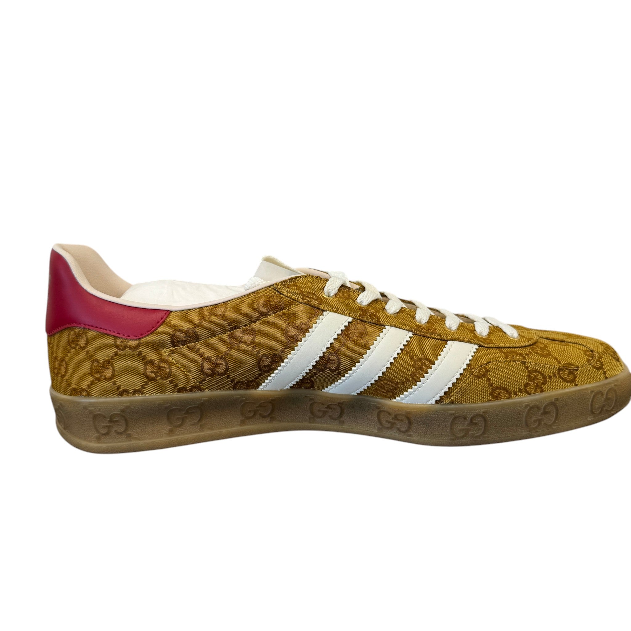 Men's X Adidas Gazelle Gg Monogram Low Trainers Beige Size EU 48 / UK 14