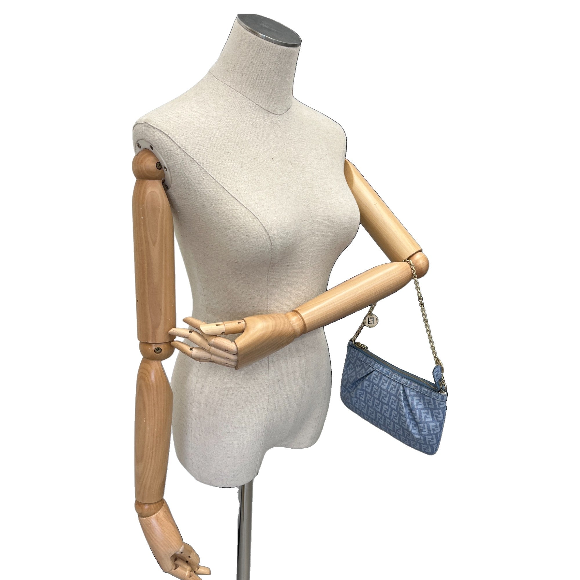 Women's Ff Zucchino Shoulder Bag Blue
