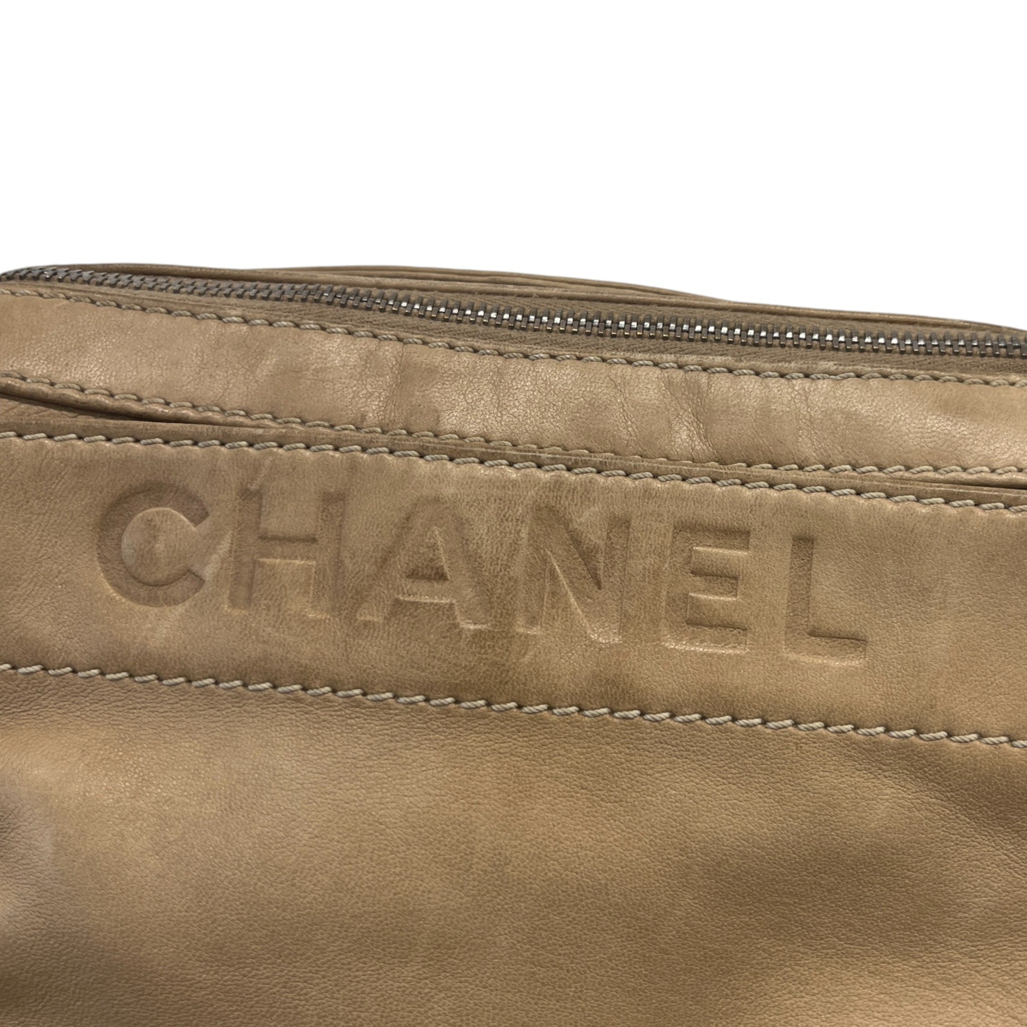 Women's Lax Accordion Handbag Beige