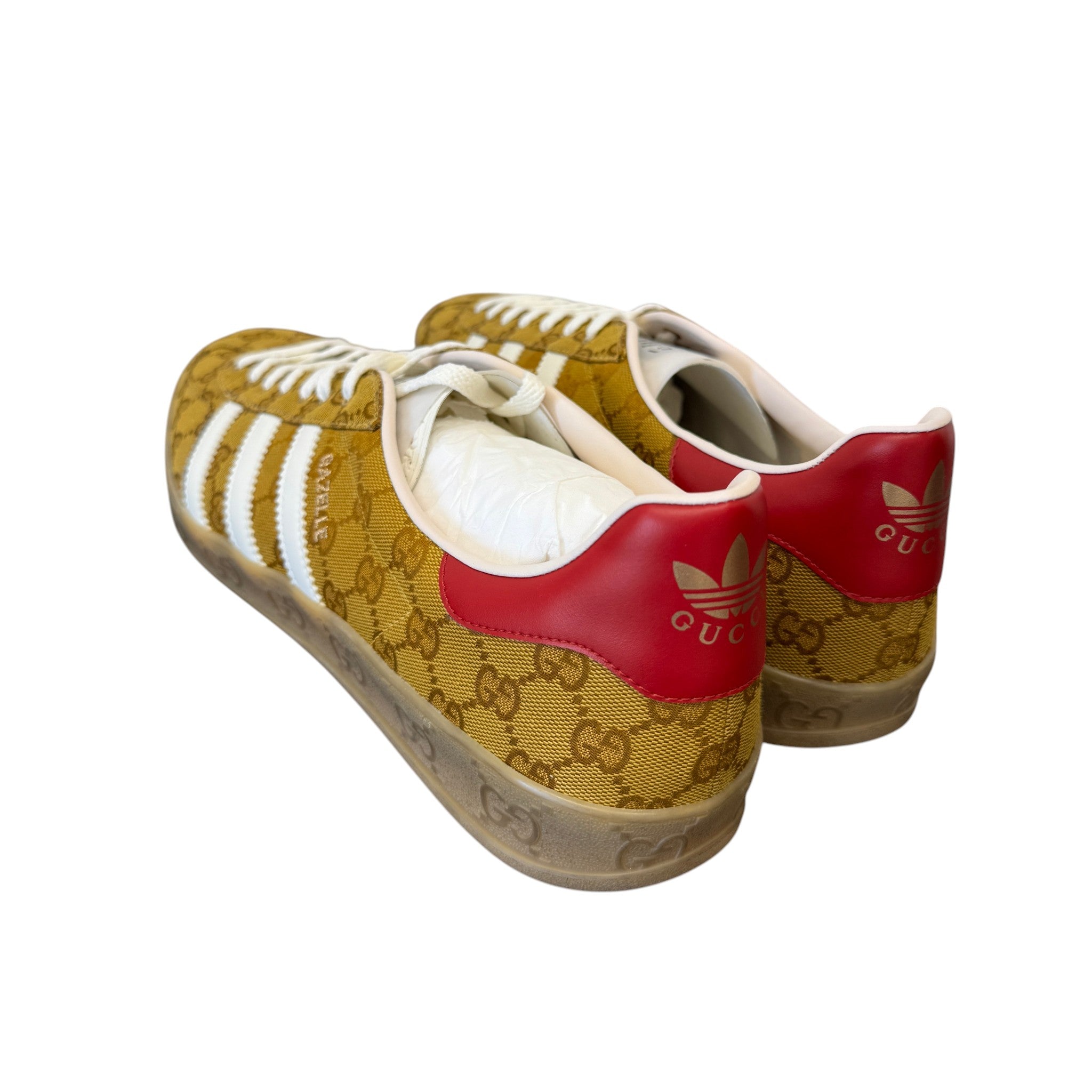 Men's X Adidas Gazelle Gg Monogram Low Trainers Beige Size EU 48 / UK 14