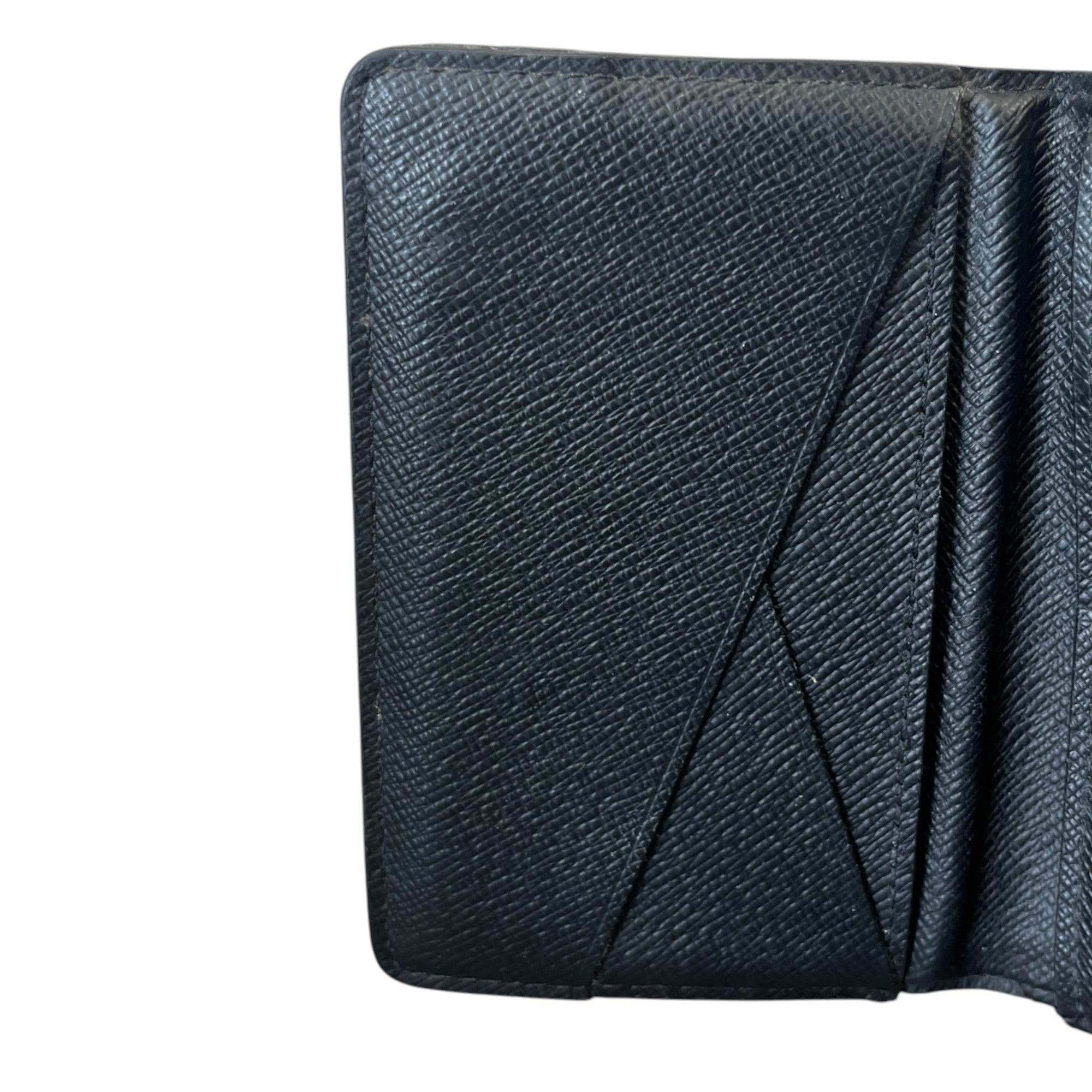 Men's Monogram Pocket Organiser Wallet Black