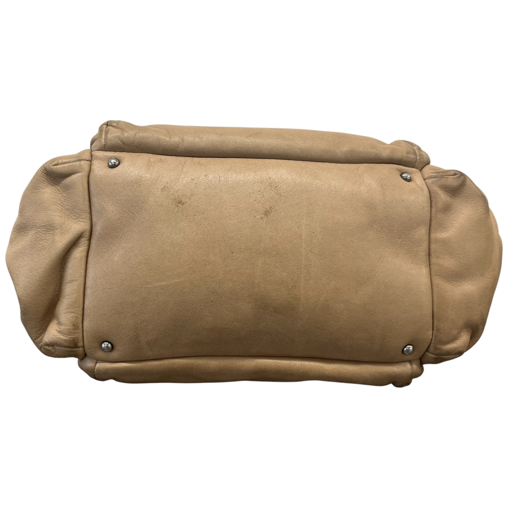 Women's Lax Accordion Handbag Beige