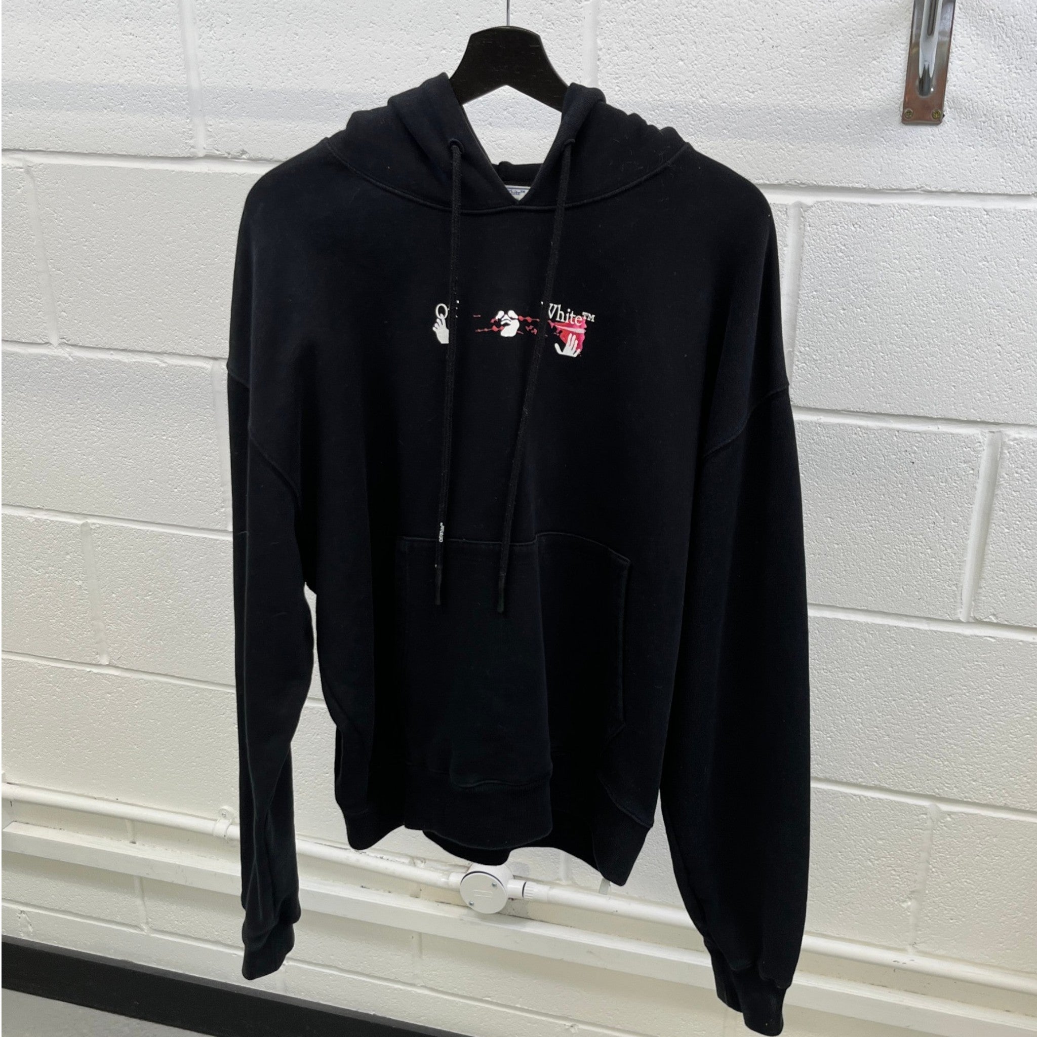 Men's Arrow Logo Hoodie Black Size L