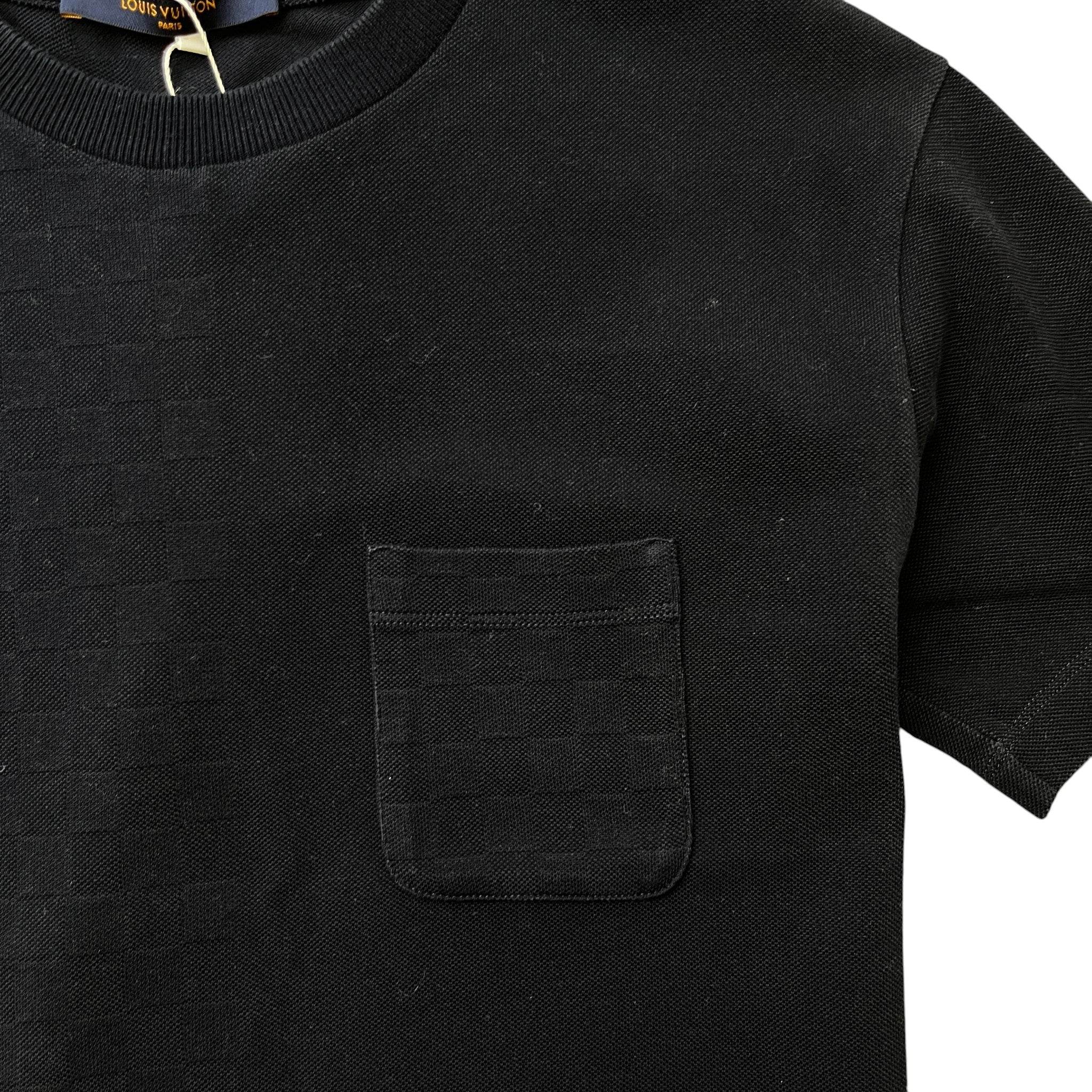 Men's Half Damier Pocket T-Shirt Navy Size XS