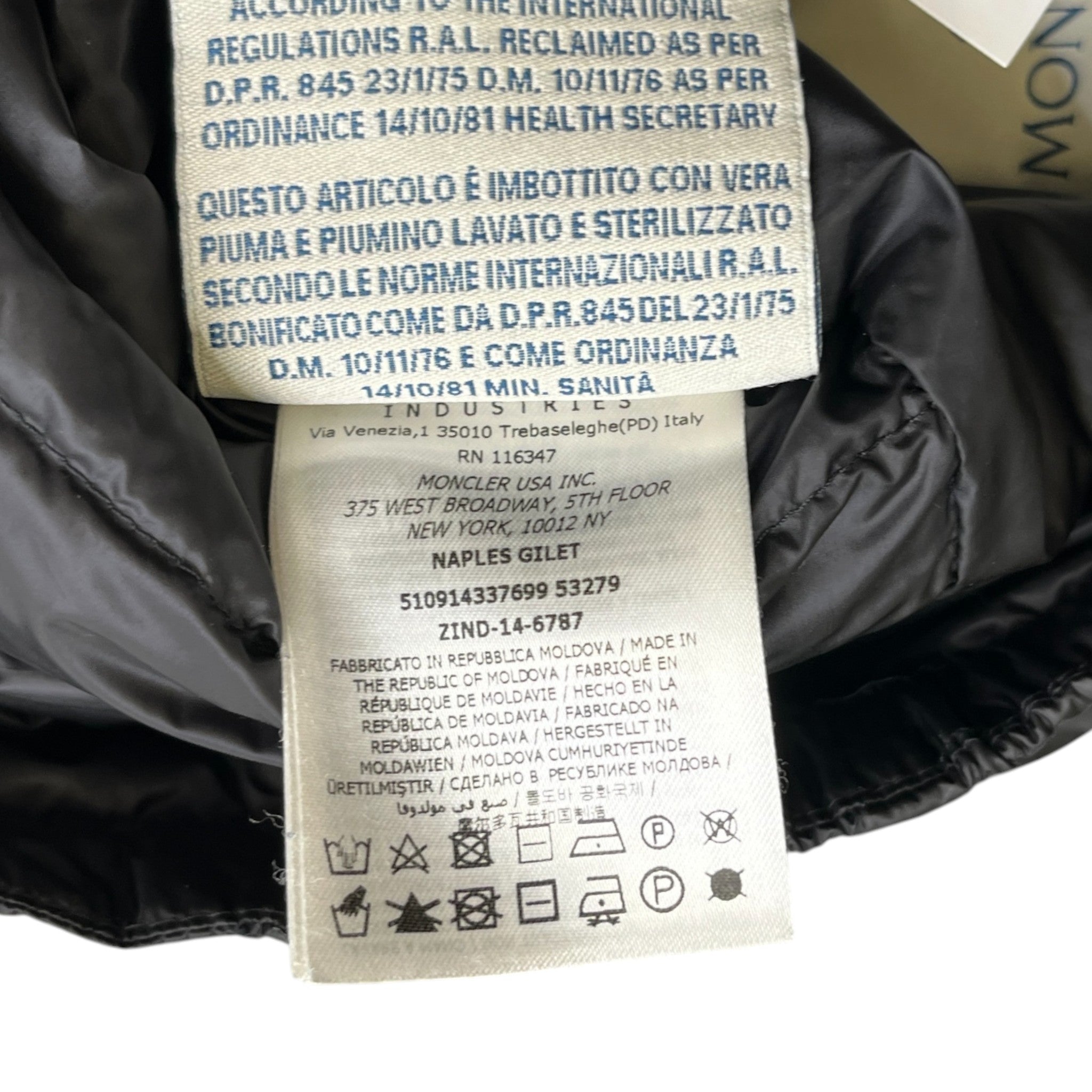 Men's Naples Gilet Black Size 2 / M