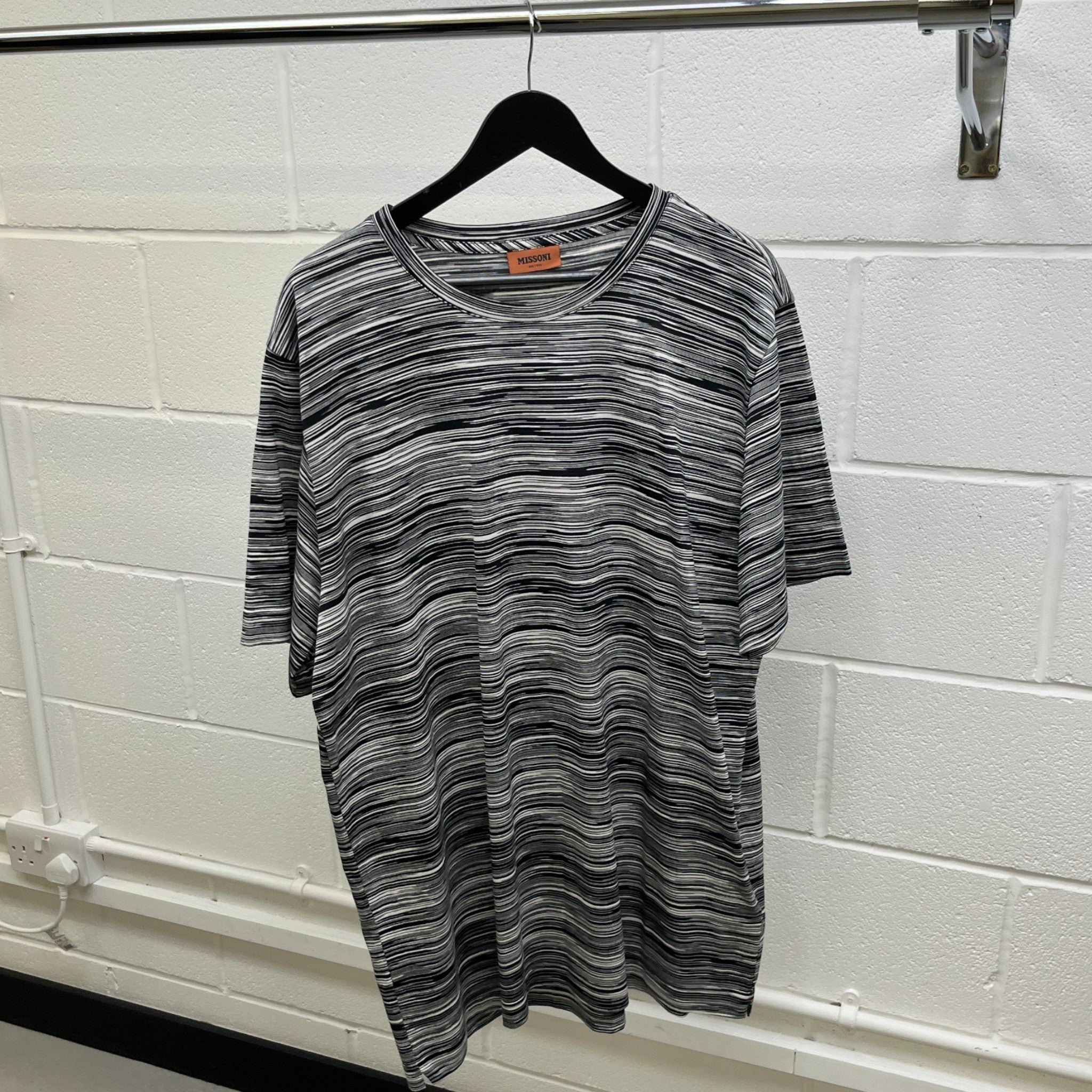 Men's Space Dye T-Shirt Black Size XXL