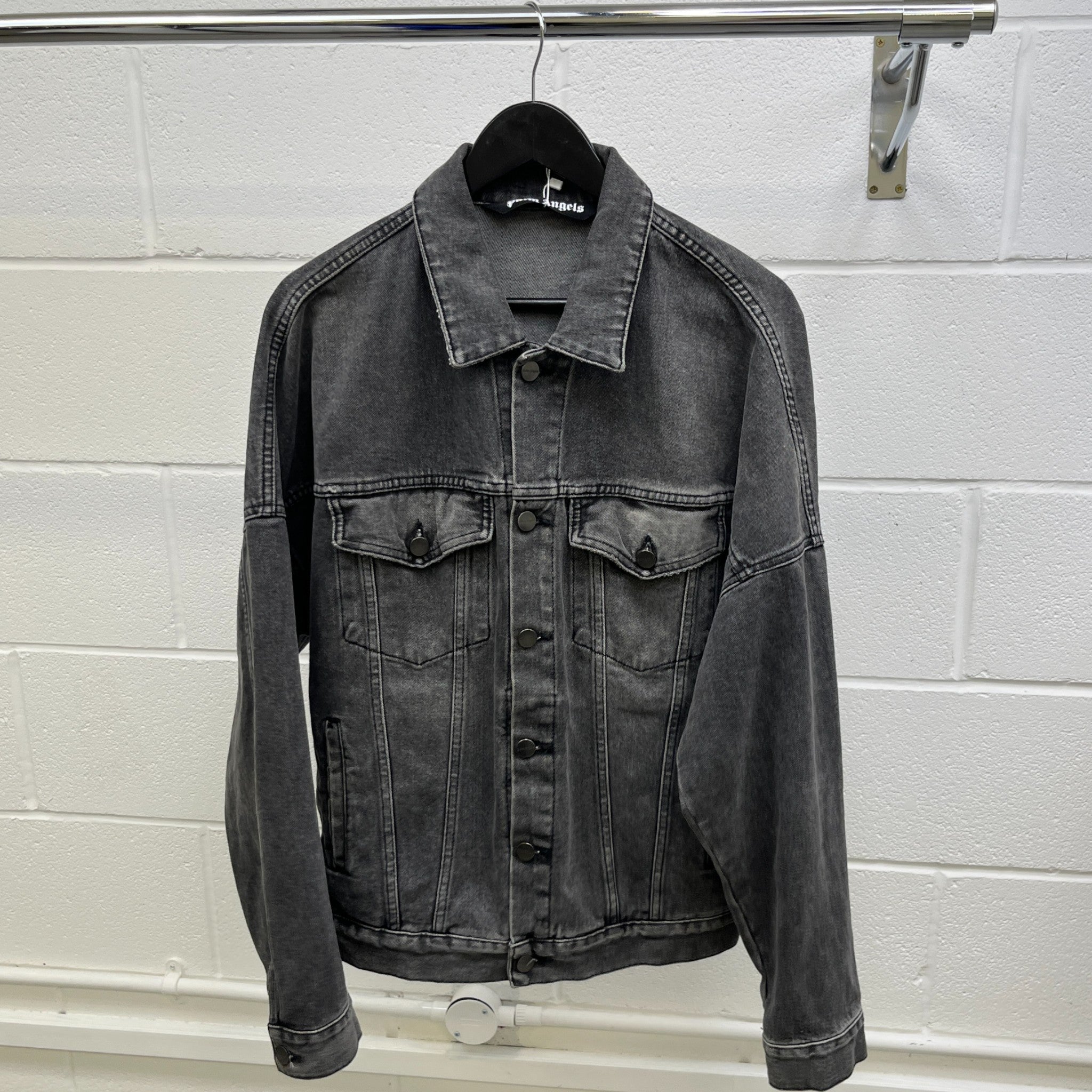 Men's Logo Print Jacket Grey Size S