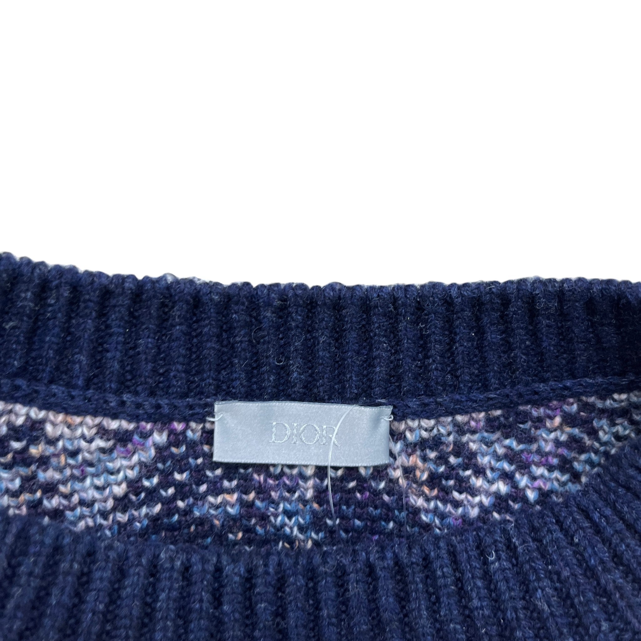 Men's Oblique Jacquard Sweatshirt Navy Size L