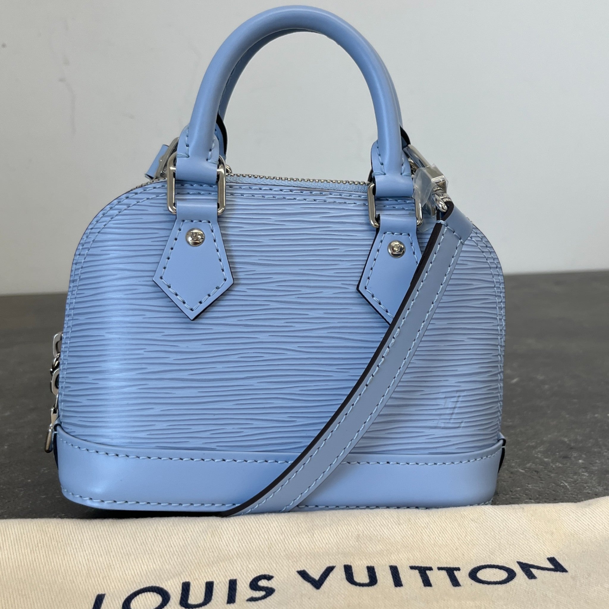 Women's Epi Leather Nano Alma Bag Blue