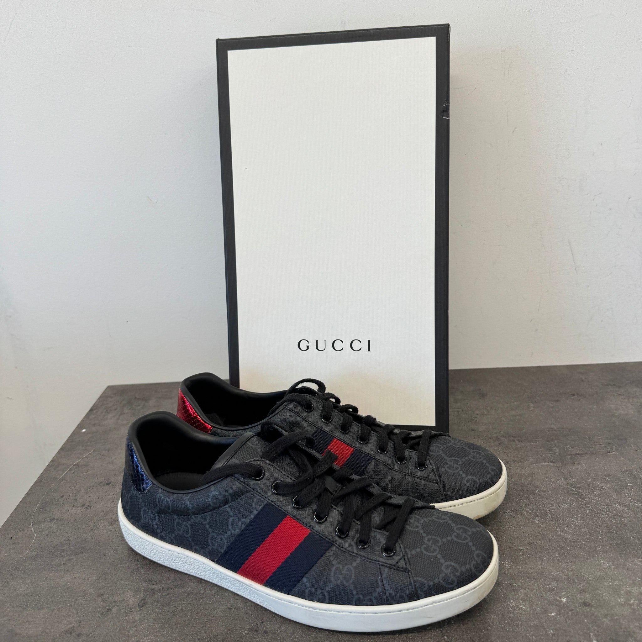 Men's Gg Supreme Ace Low Trainers Black Size EU 42 / UK 8
