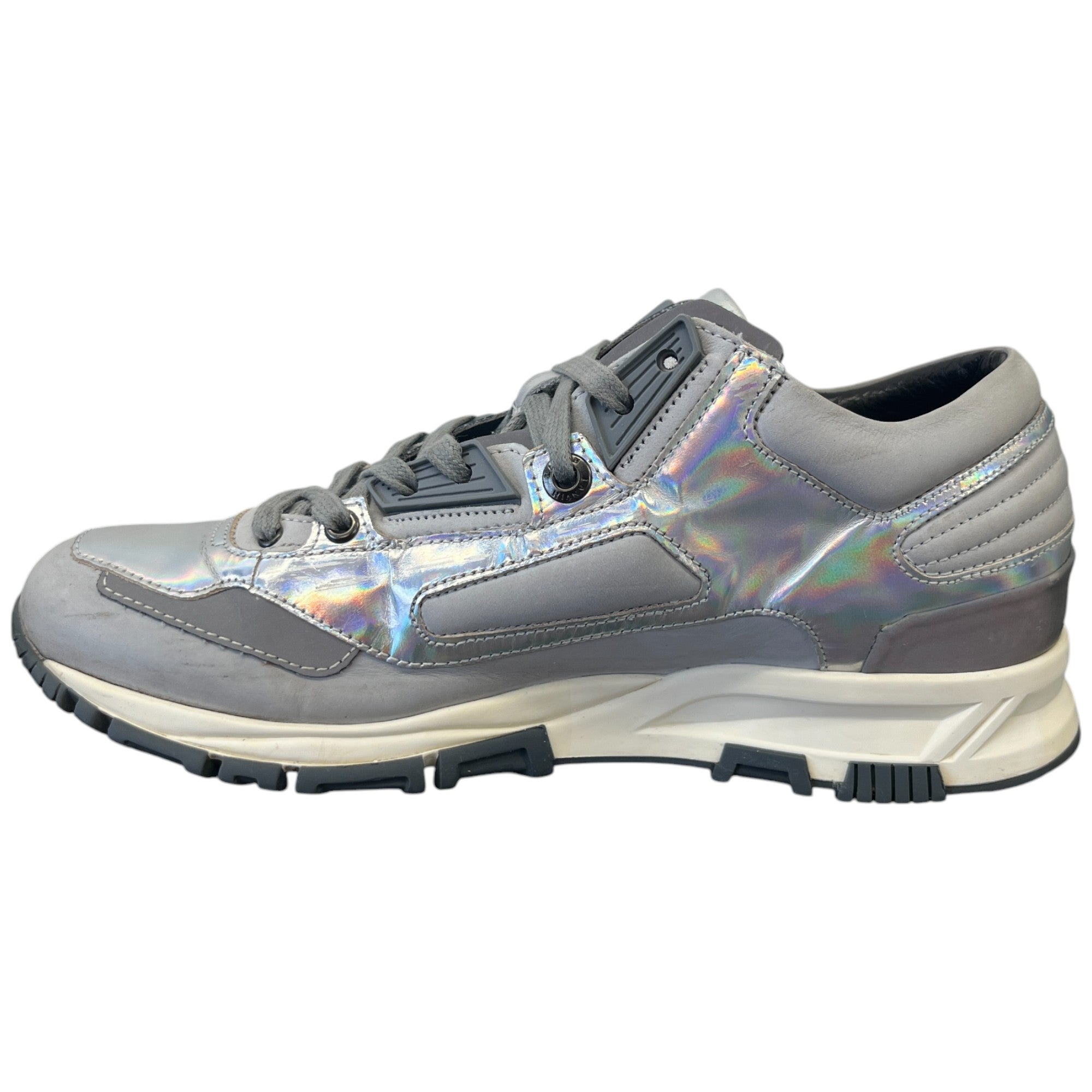 Men's High Frequency Holographic Low Trainers Grey Size EU 39 / UK 5