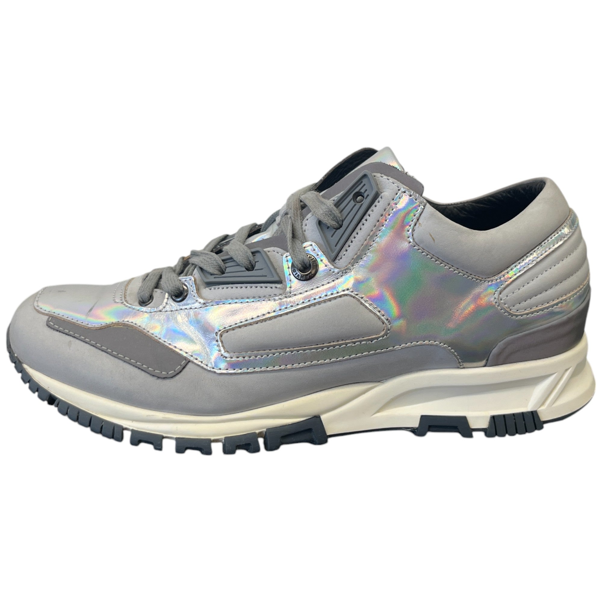 Men's High Frequency Holographic Low Trainers Grey Size EU 39 / UK 5