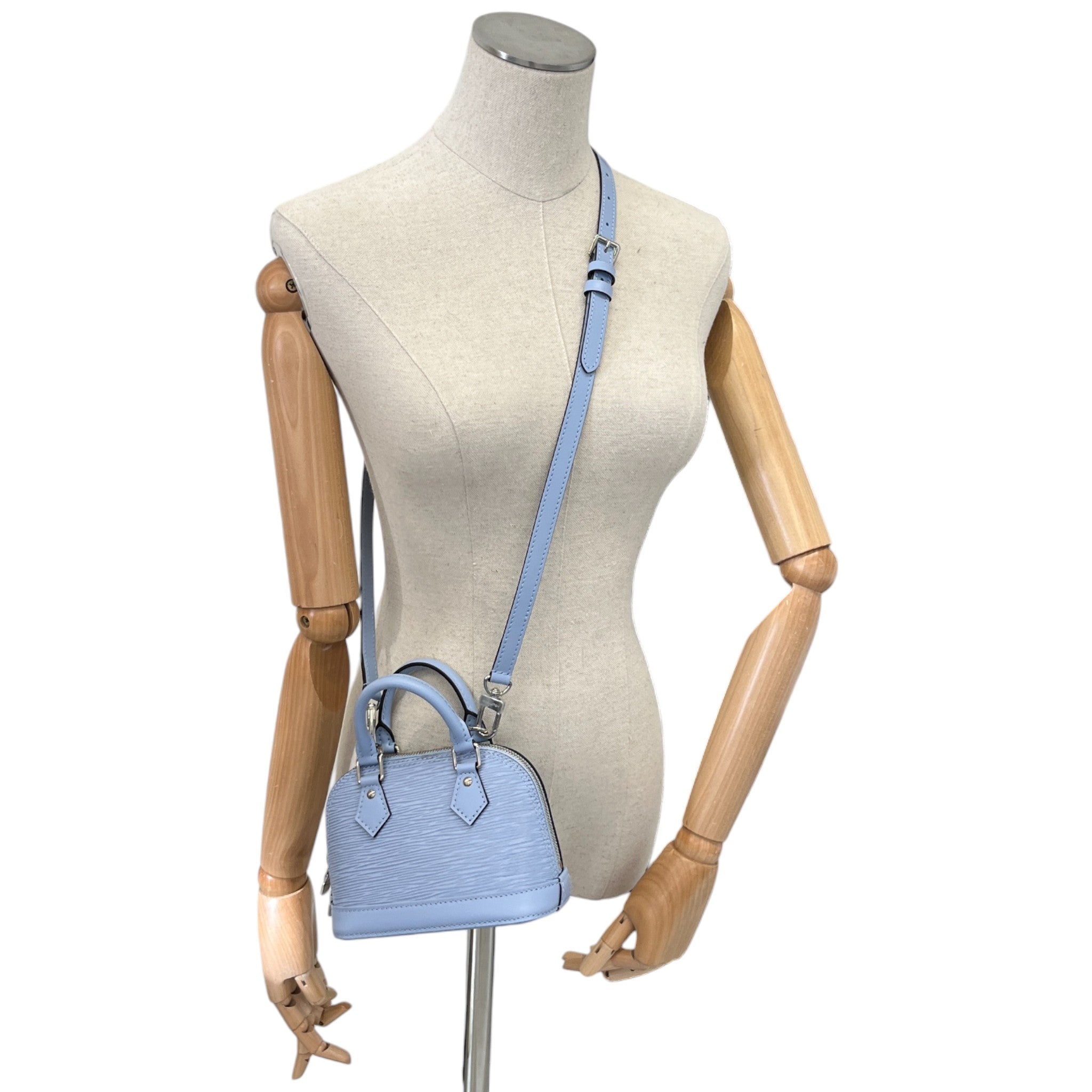 Women's Epi Leather Nano Alma Bag Blue
