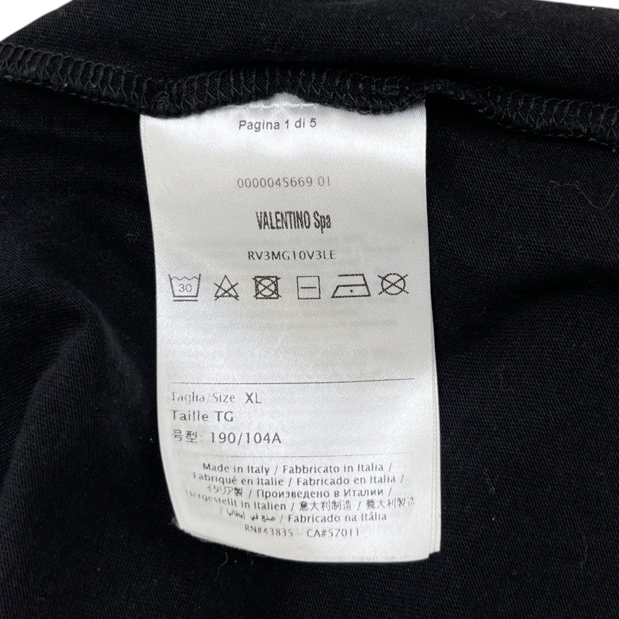 Men's Logo Print T-Shirt Black Size XL