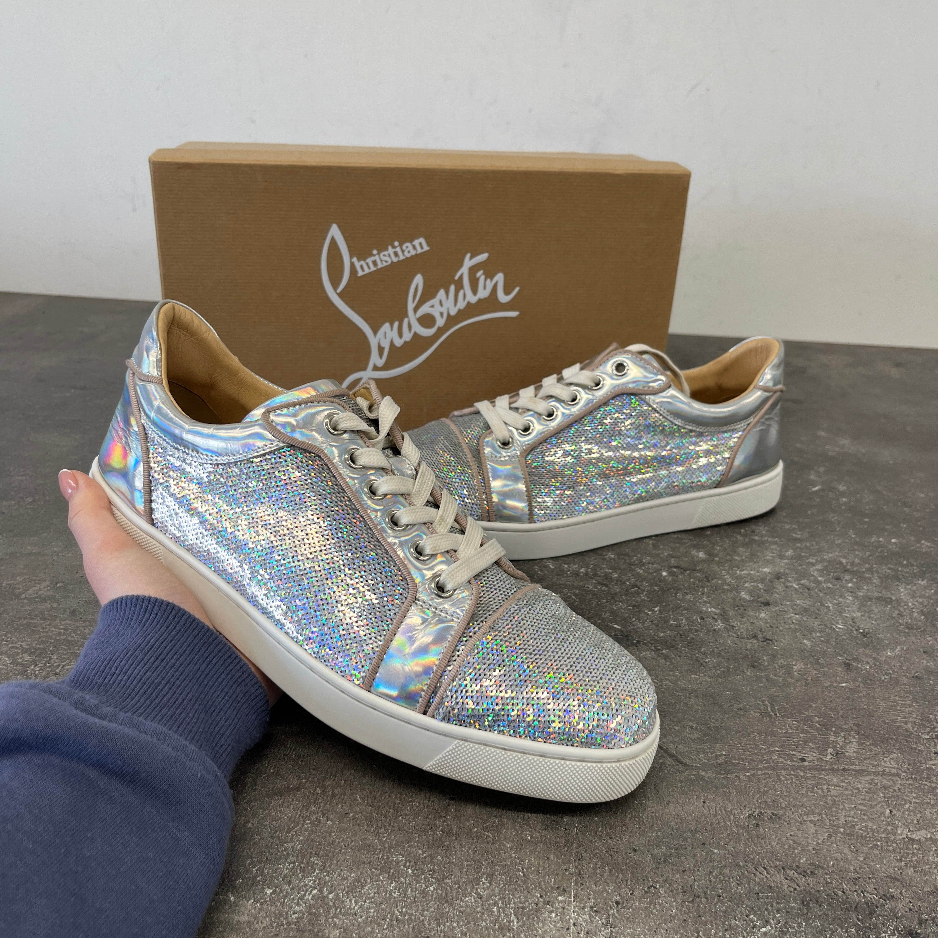 Women's Viera Orlato Flat Pail Low Trainers Silver Size EU 40 / UK 7