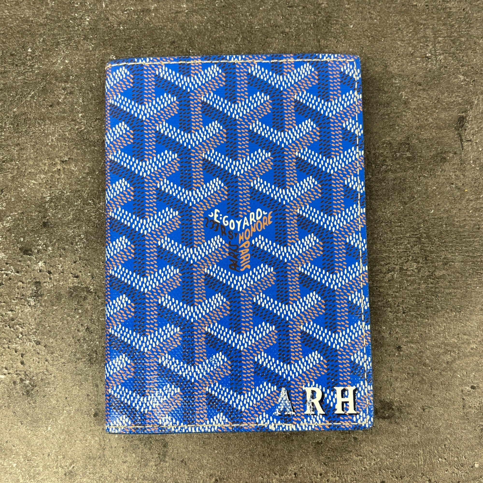 Men's Grenelle Passport Holder Blue